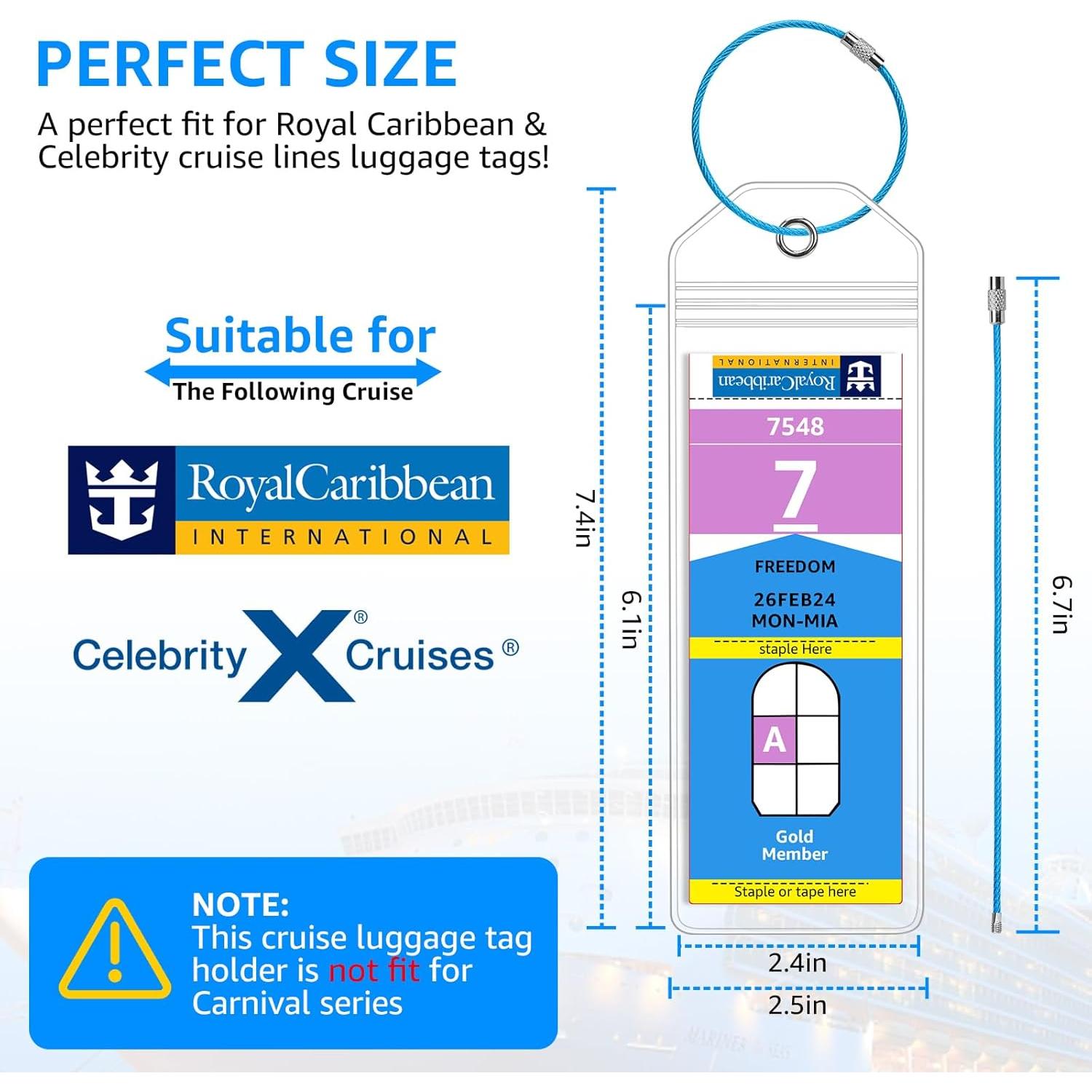 5 Soportes de Etiquetas de Equipaje FUNMCAN para Cruceros 2024-2025