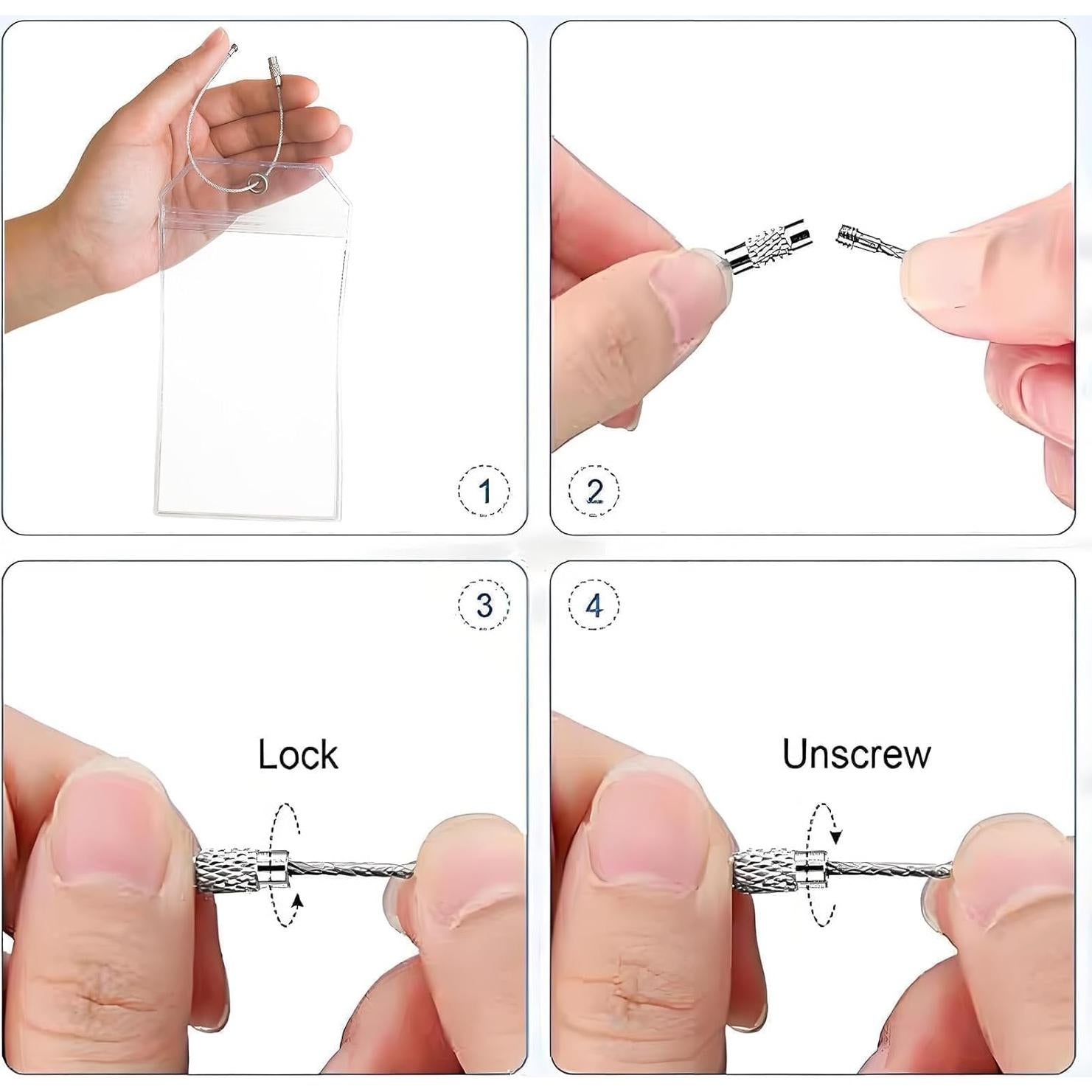Etiquetas de Equipaje Impermeables YOKRWO - Paquete de 4