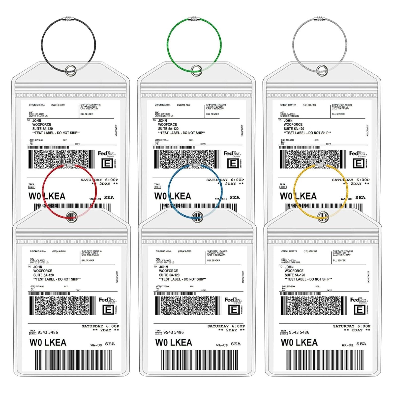 Fundas para Etiquetas de Equipaje TONGMAO 6 Pcs Resistentes