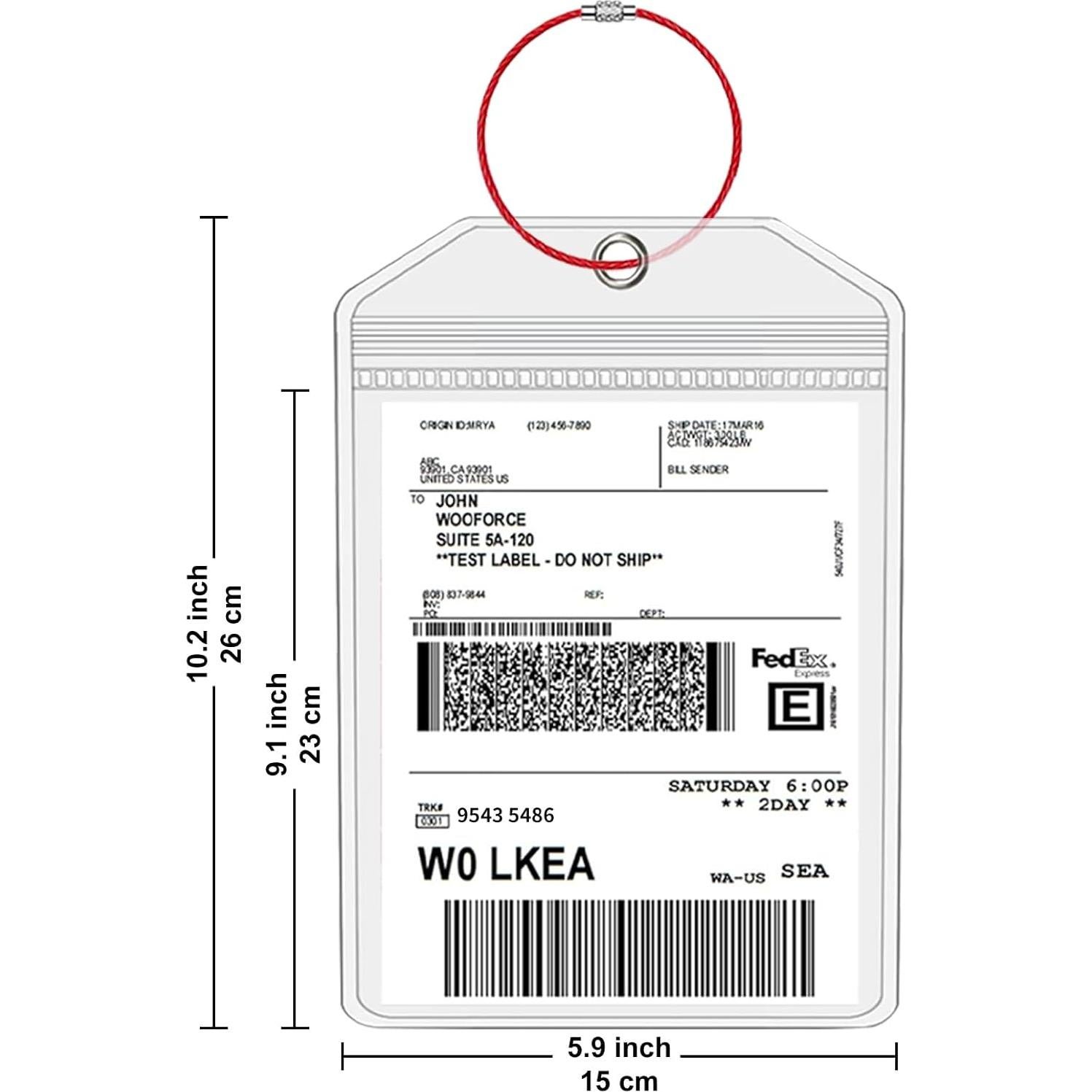 Fundas para Etiquetas de Equipaje TONGMAO 6 Pcs Resistentes