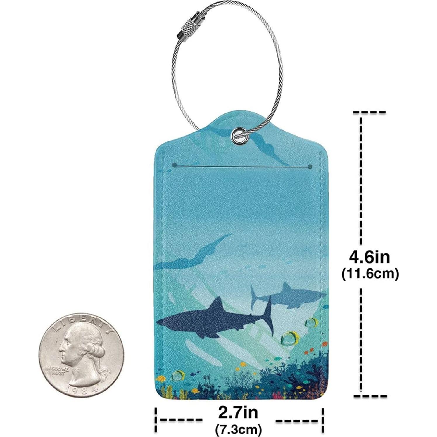 Etiquetas de Equipaje Xovweinp Océano 2 Pcs con Privacidad