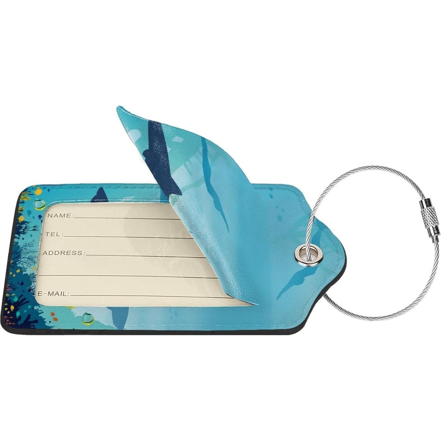 Etiquetas de Equipaje Xovweinp Océano 2 Pcs con Privacidad