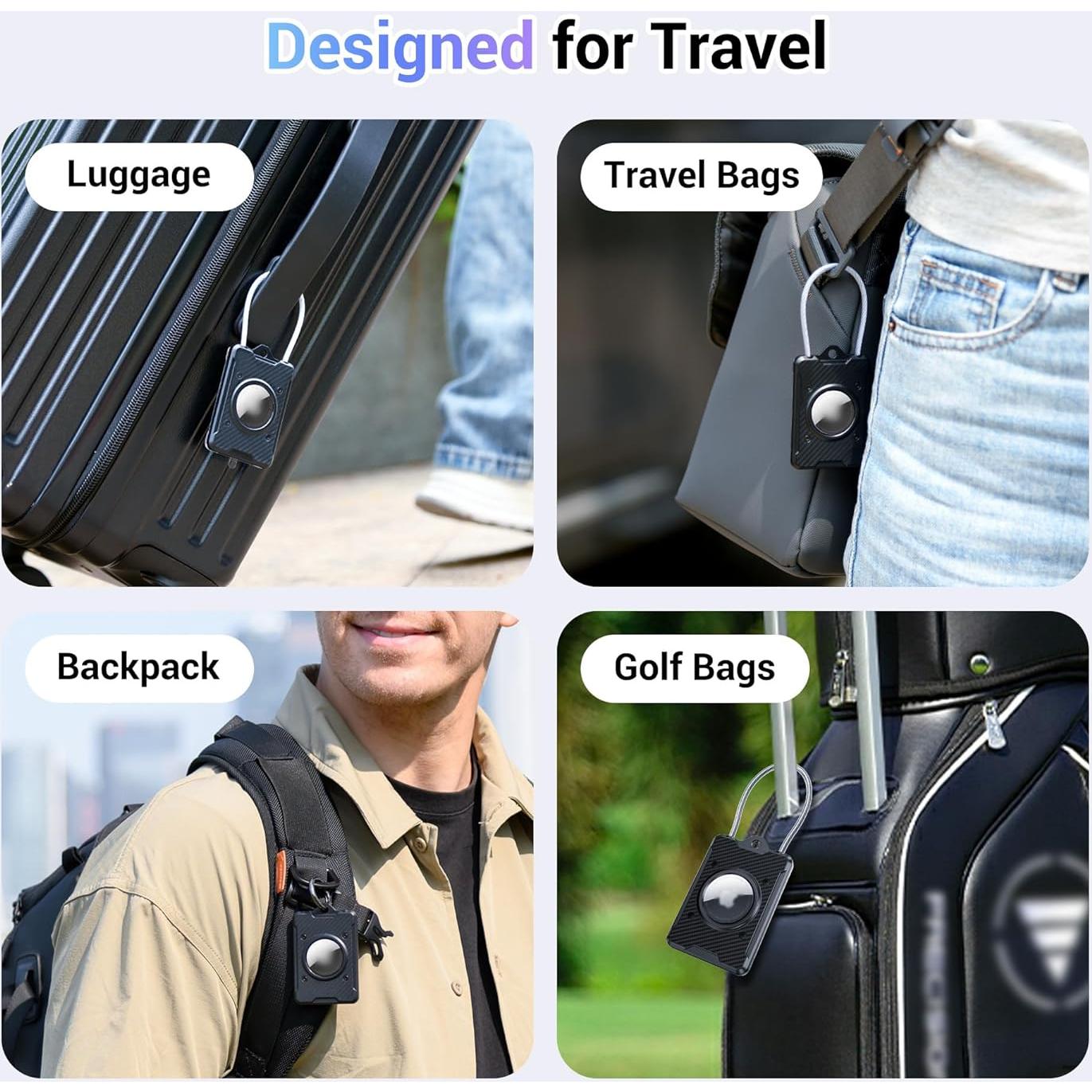 Soporte de Etiqueta de Equipaje PROfezzion con Tarjetas - Negro