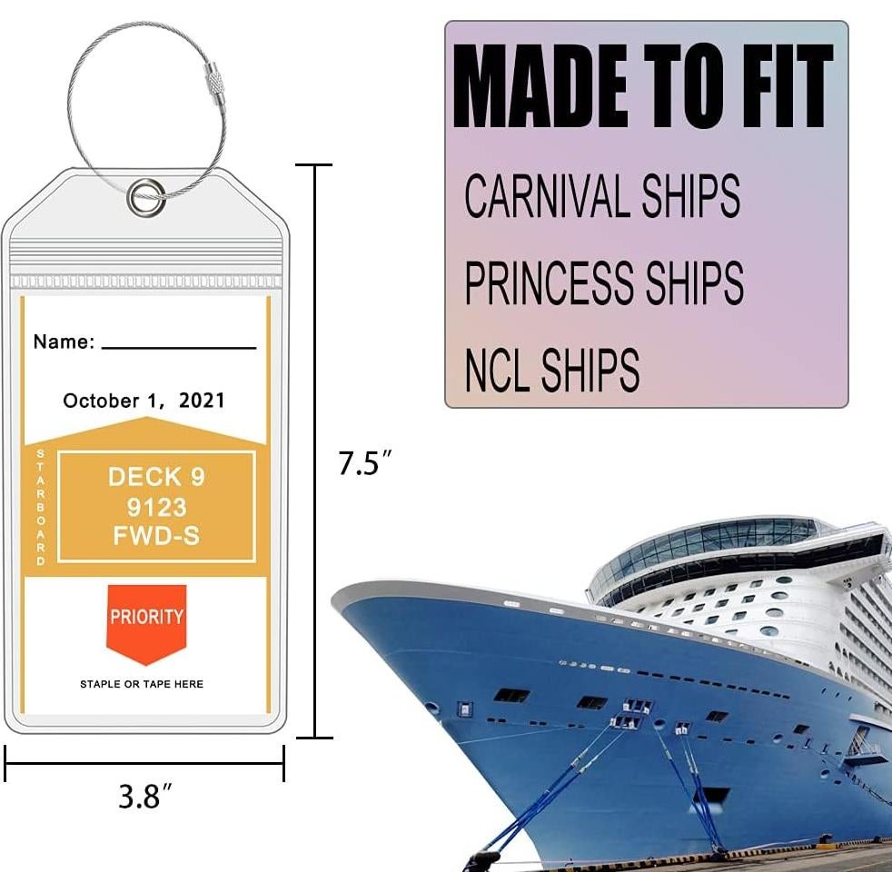 Soportes de Etiquetas de Equipaje CruiSeaU 4 Pzs para Cruceros