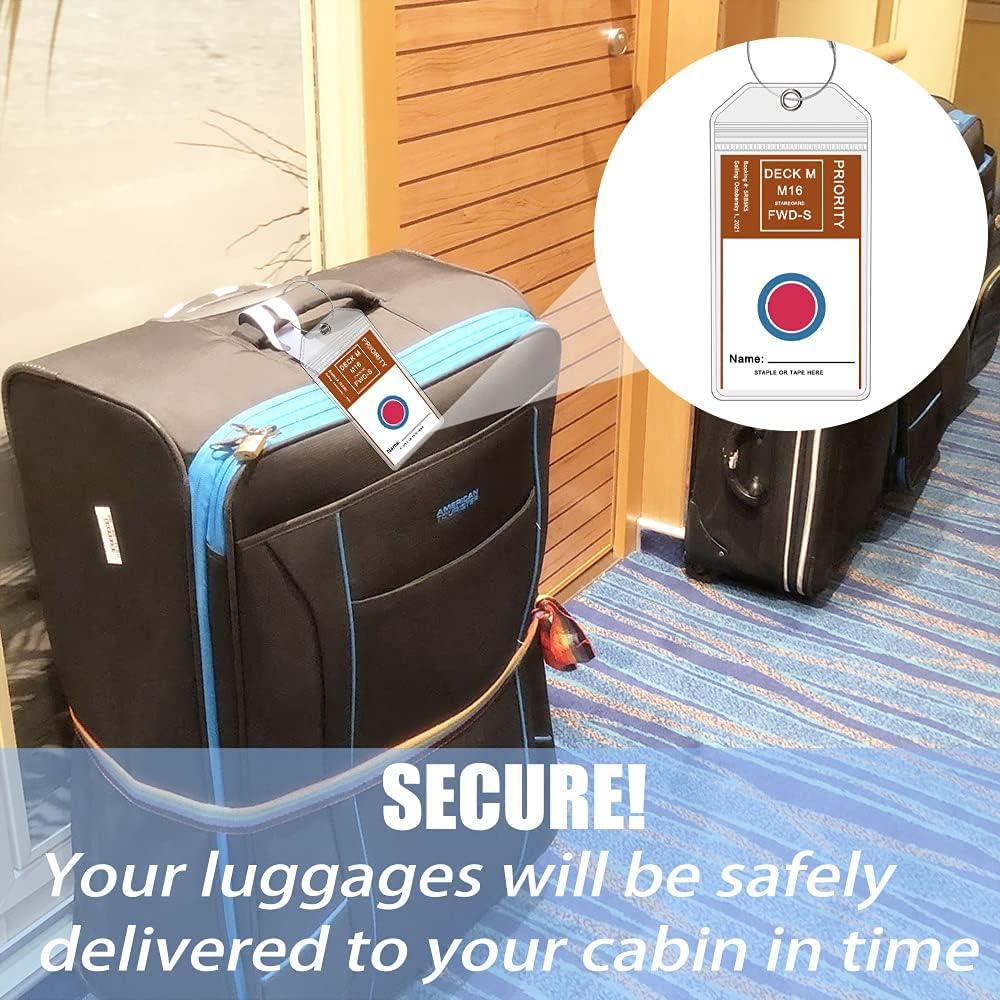 Soportes de Etiquetas de Equipaje CruiSeaU 4 Pzs para Cruceros