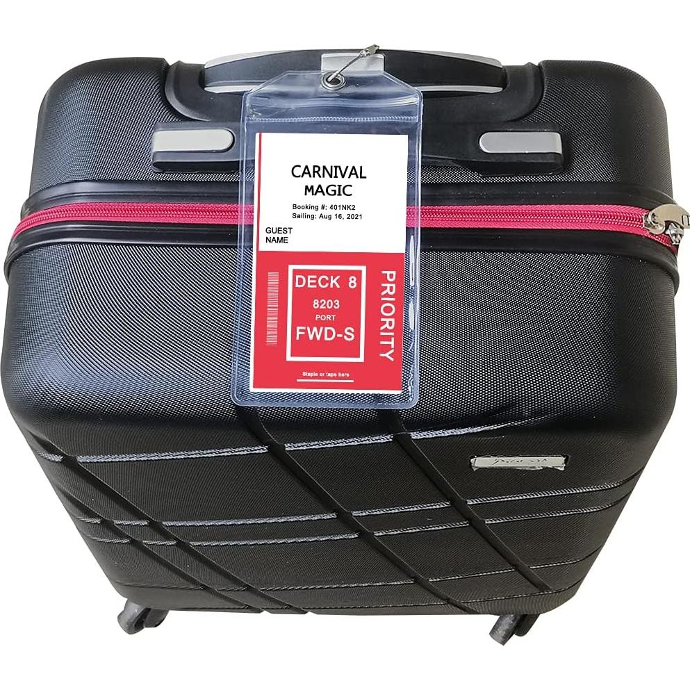 Soportes de Etiquetas de Equipaje CruiSeaU 4 Pzs para Cruceros