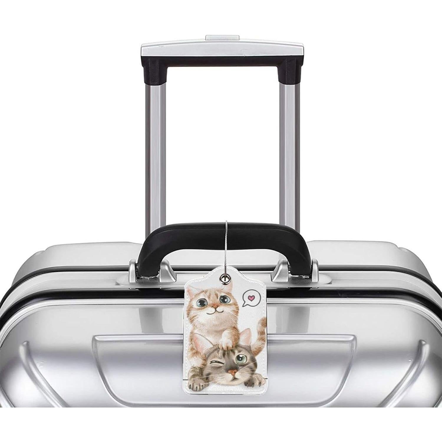 Juego de 2 Etiquetas de Equipaje SNAPMADE Gato 11.6x7.3cm