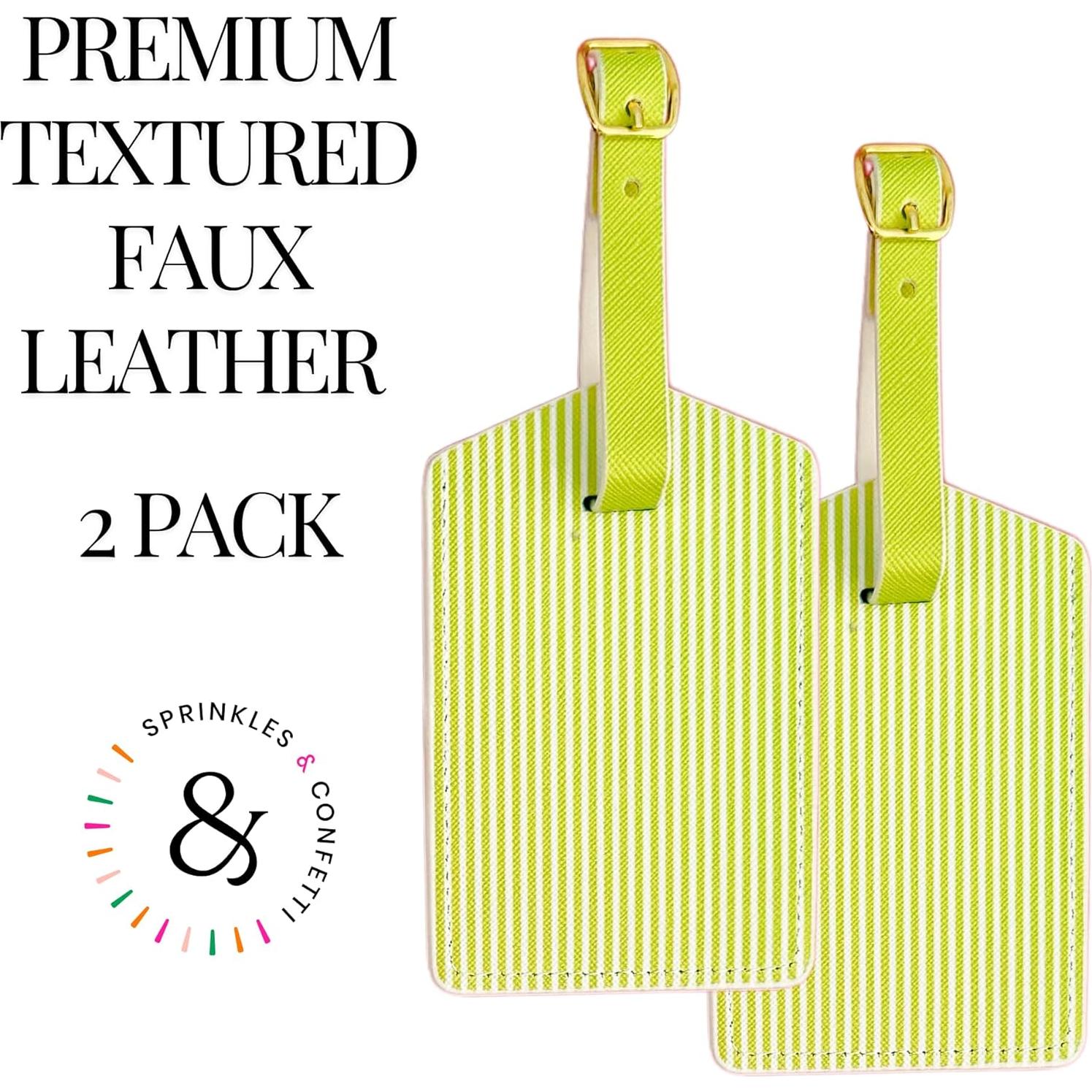 Etiquetas de Equipaje Sprinkles & Confetti - Paquete de 2 Limón Cítrico