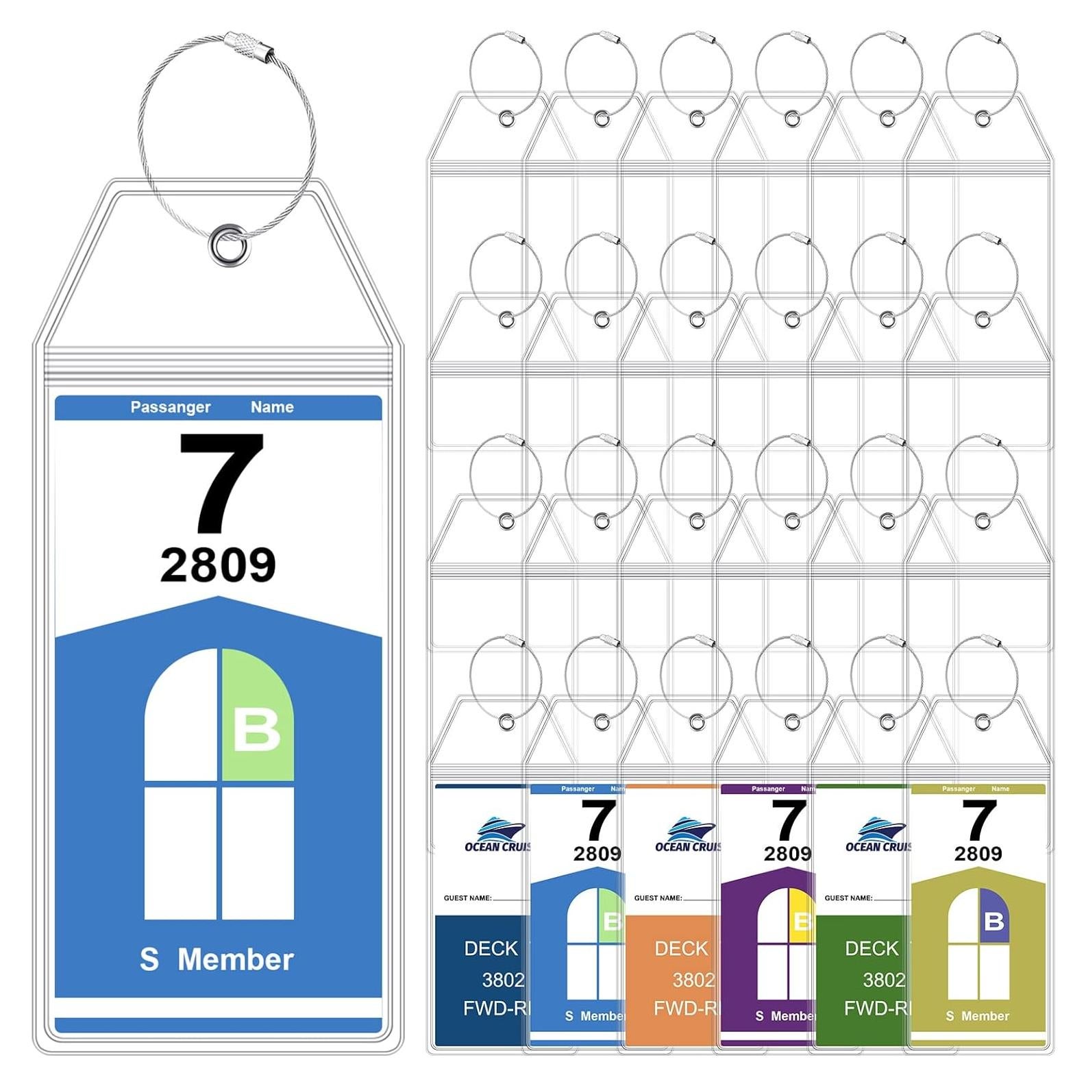 Woanger 24 Etiquetas de Equipaje Impermeables para Crucero 19x8.9cm