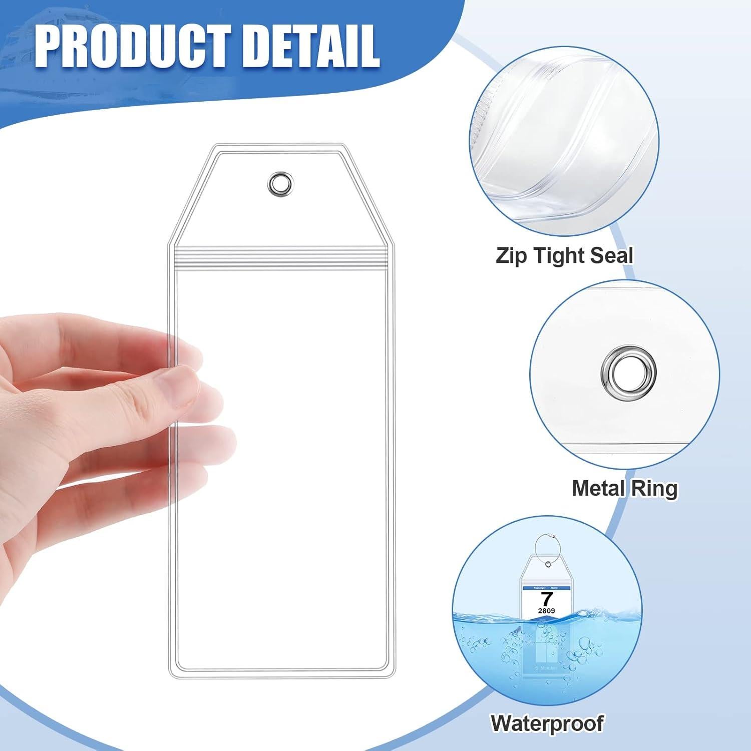 Woanger 24 Etiquetas de Equipaje Impermeables para Crucero 19x8.9cm