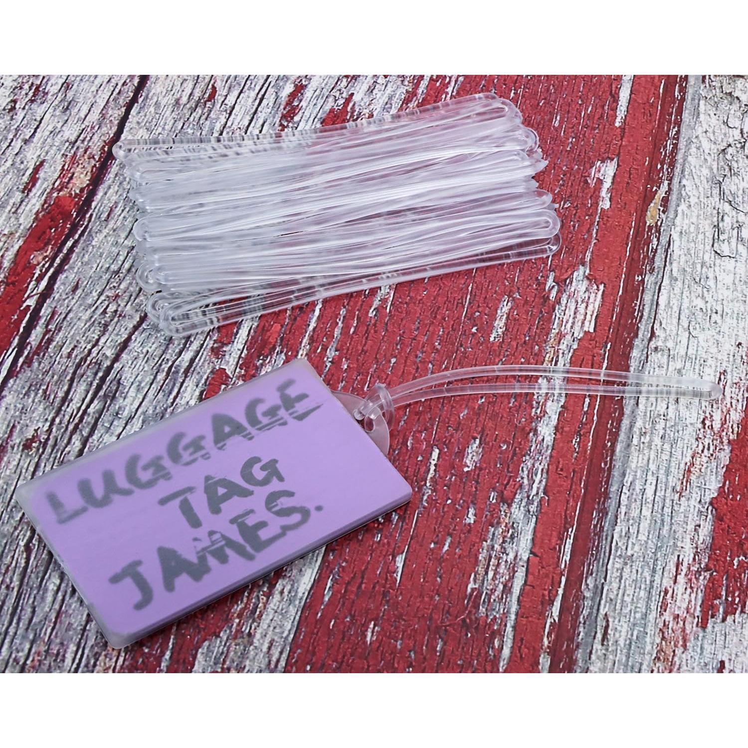 Lazos de Equipaje Mini Skater 12 cm 10 Pcs Transparente