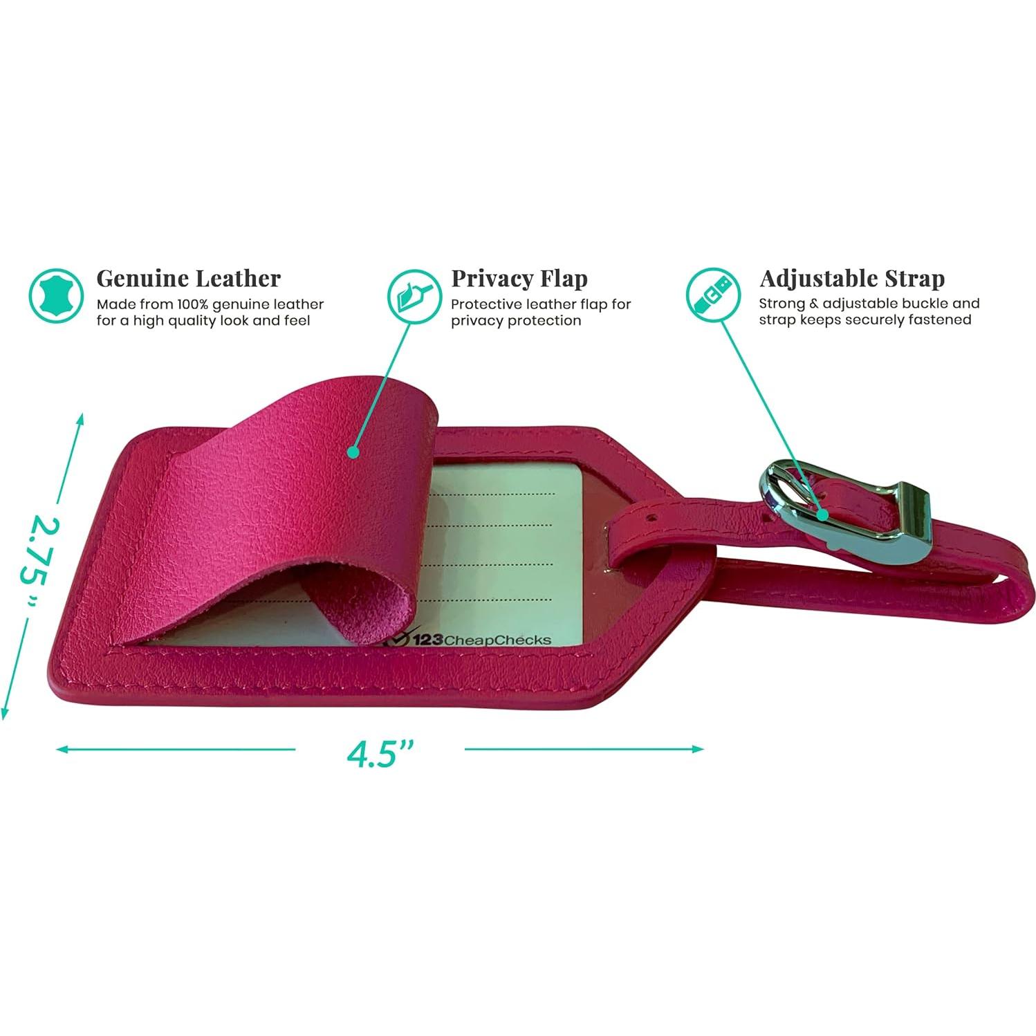 Billetera de Pasaporte de Cuero RFID Rosa Brillante Personalizada