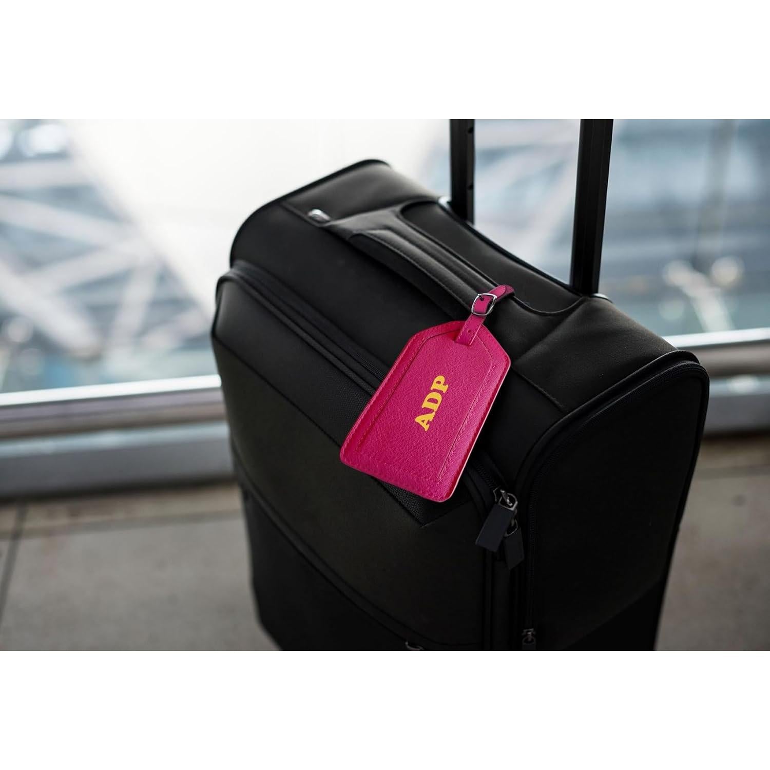 Billetera de Pasaporte de Cuero RFID Rosa Brillante Personalizada