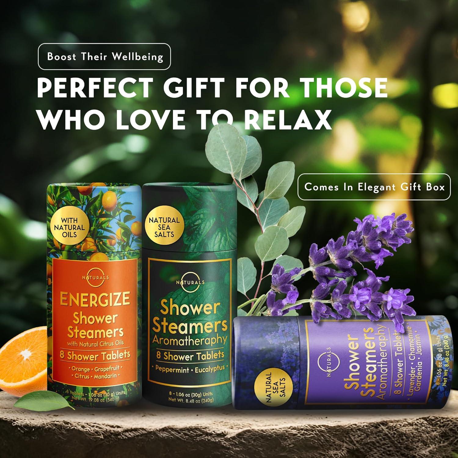 Bombas de Ducha Aromaterapia O Naturals - 8 Fragancias Cítricas