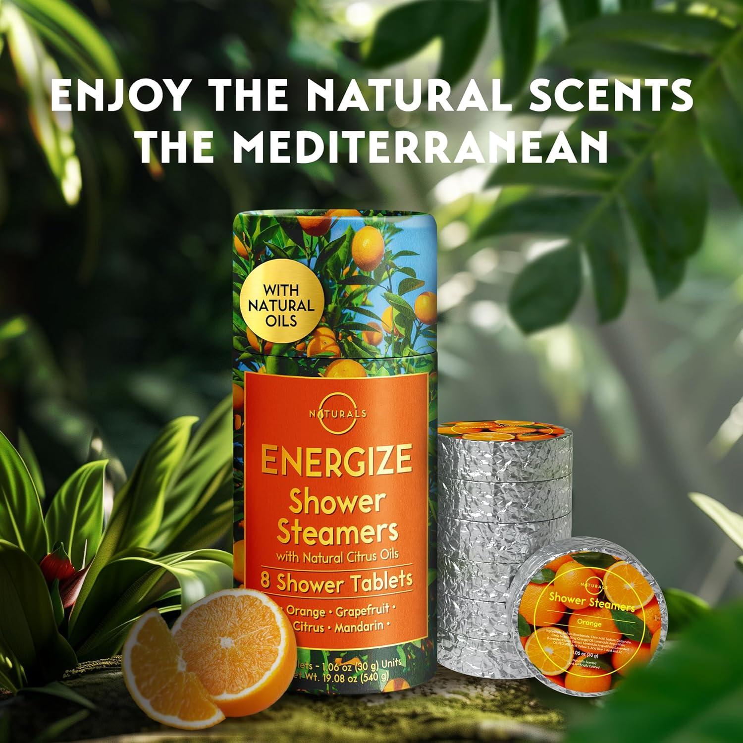 Bombas de Ducha Aromaterapia O Naturals - 8 Fragancias Cítricas