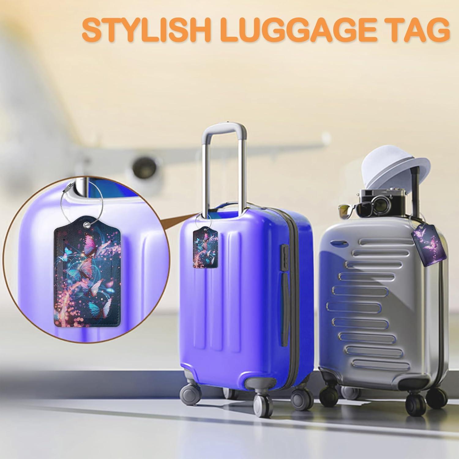 Etiquetas de Equipaje Losthll Mariposa Colorida Paquete de 3