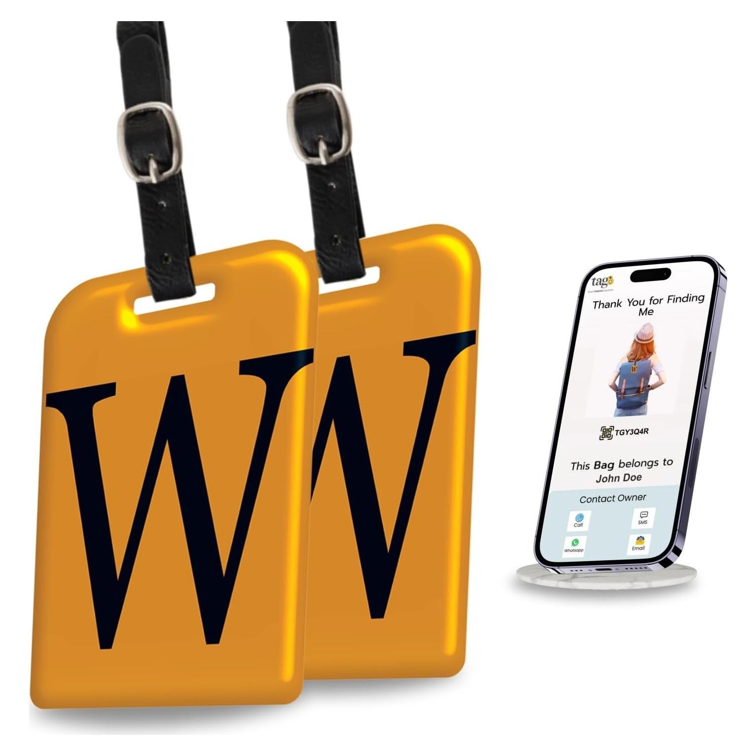 Etiquetas de Equipaje Tag8 2 Pack ID con Recuperación Global W