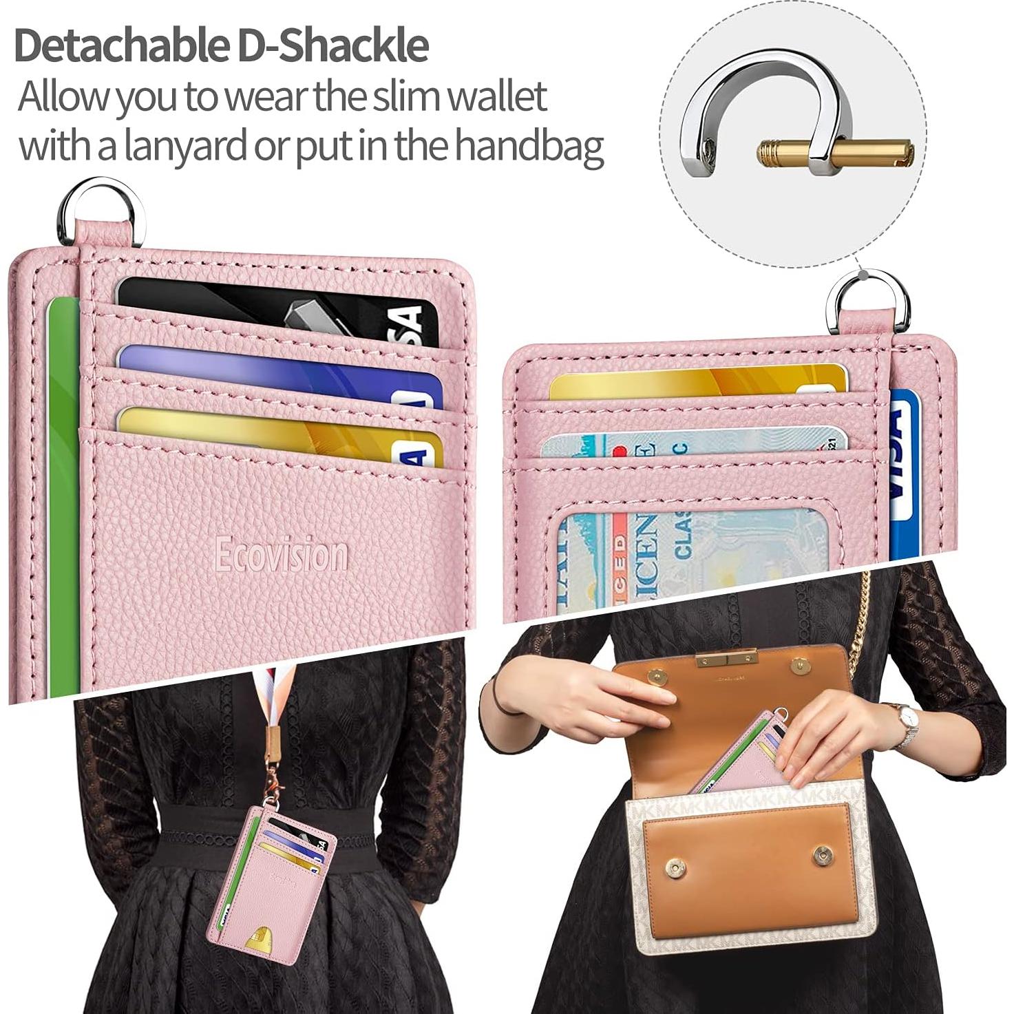 Billetera Minimalista EcoVision EV-CW Rosa con Bloqueo RFID