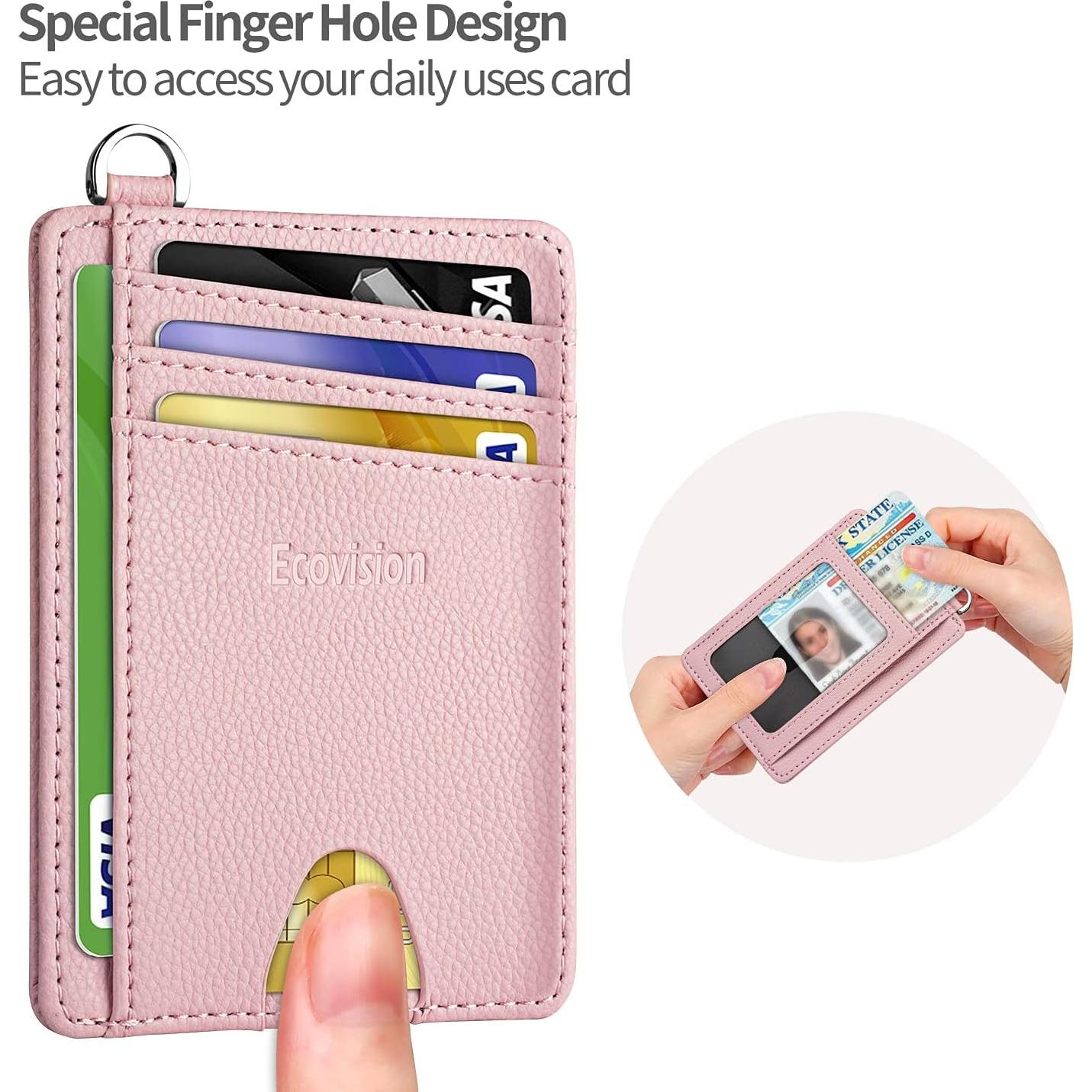 Billetera Minimalista EcoVision EV-CW Rosa con Bloqueo RFID