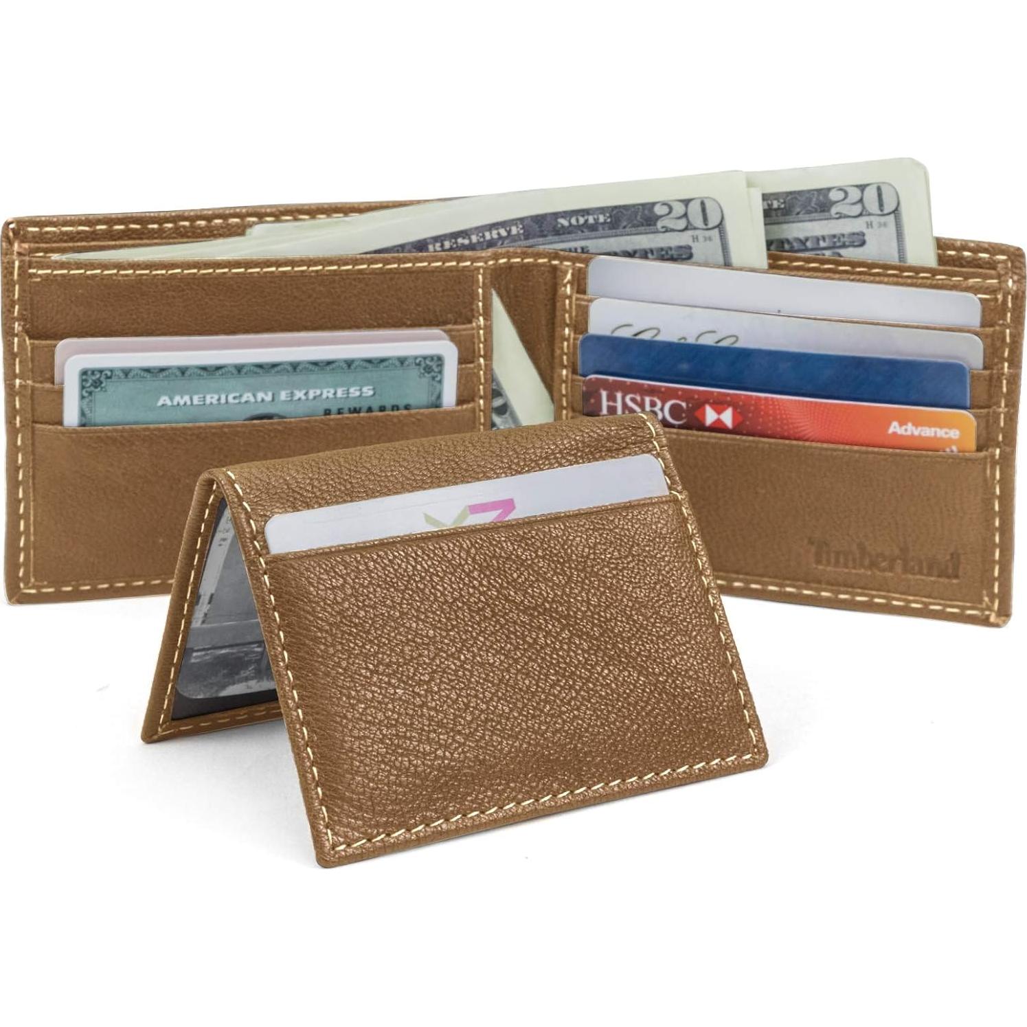 Cartera Trifold de Cuero Genuino Timberland para Hombre