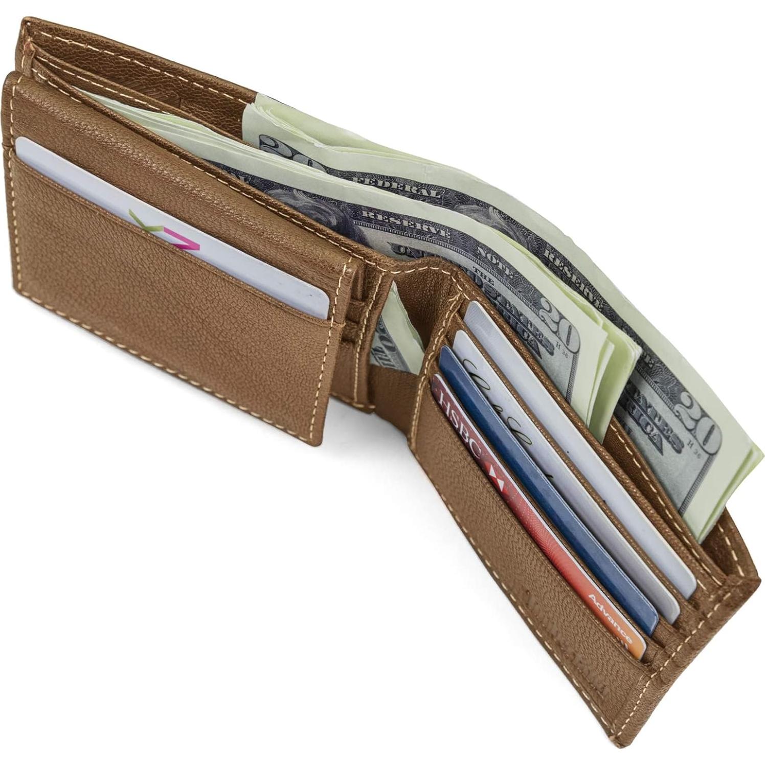 Cartera Trifold de Cuero Genuino Timberland para Hombre