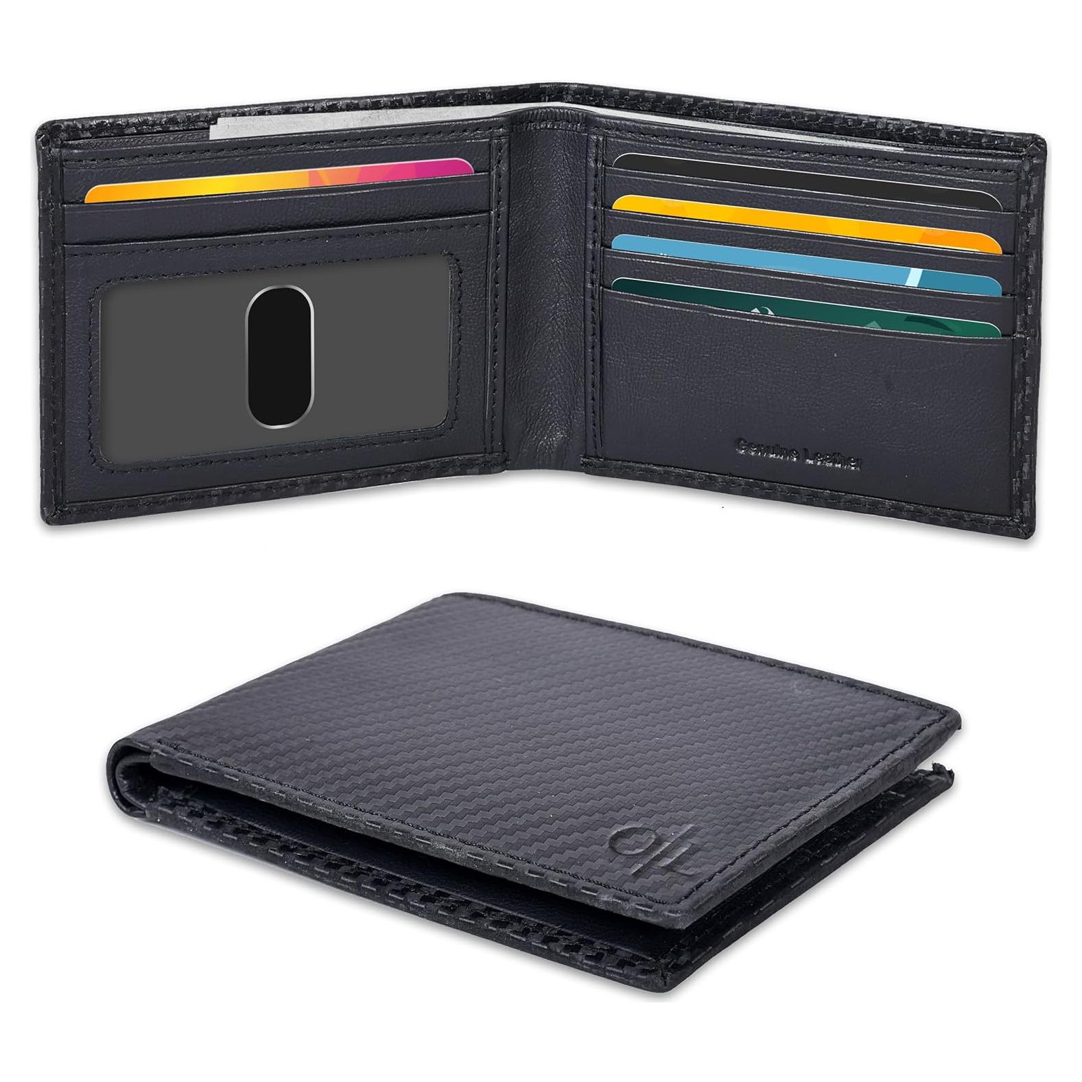 Billetera de Cuero Slim para Hombres con Bloqueo RFID - Compacta y Elegante