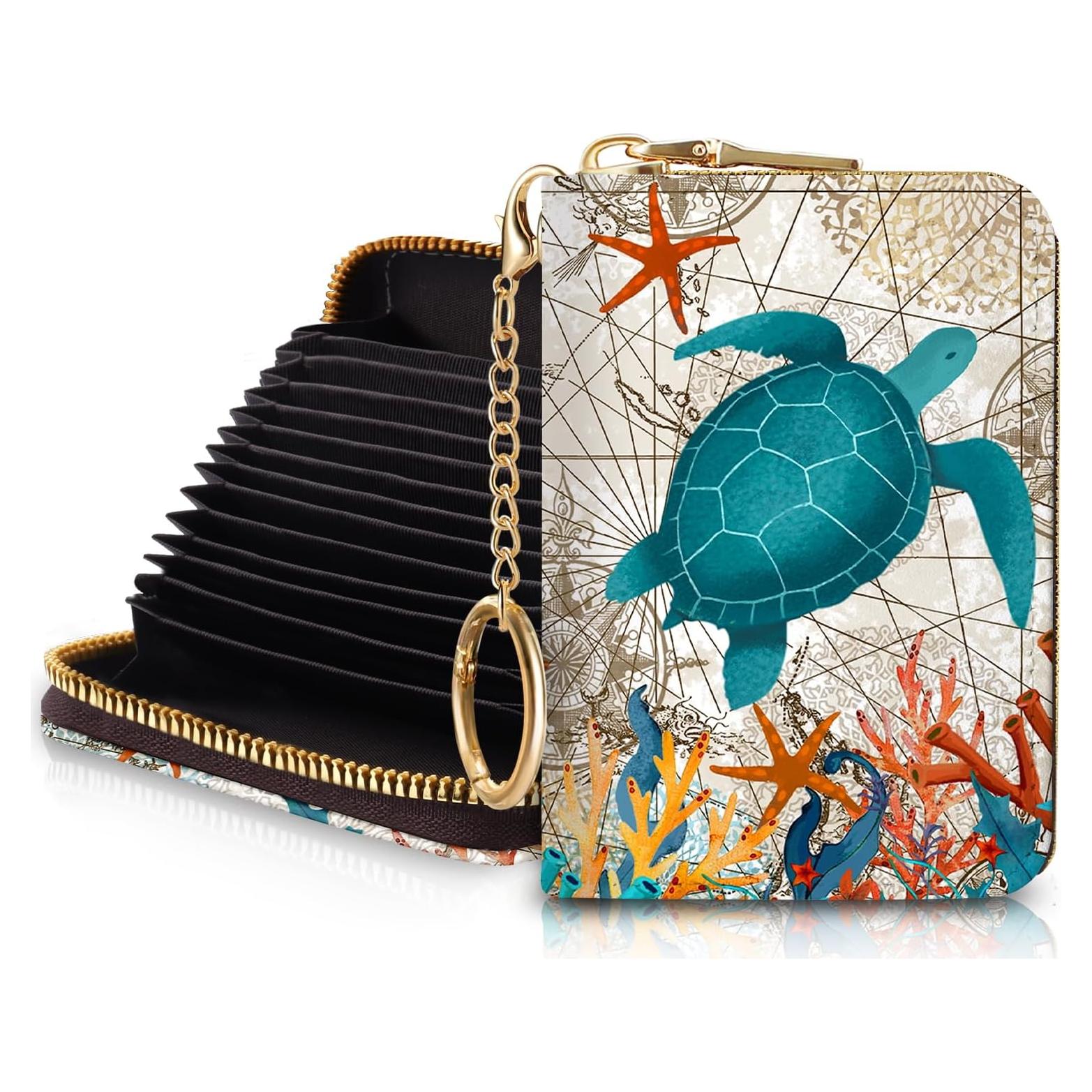 Billetera RFID para Mujeres Blusabaca Tortuga con Llavero