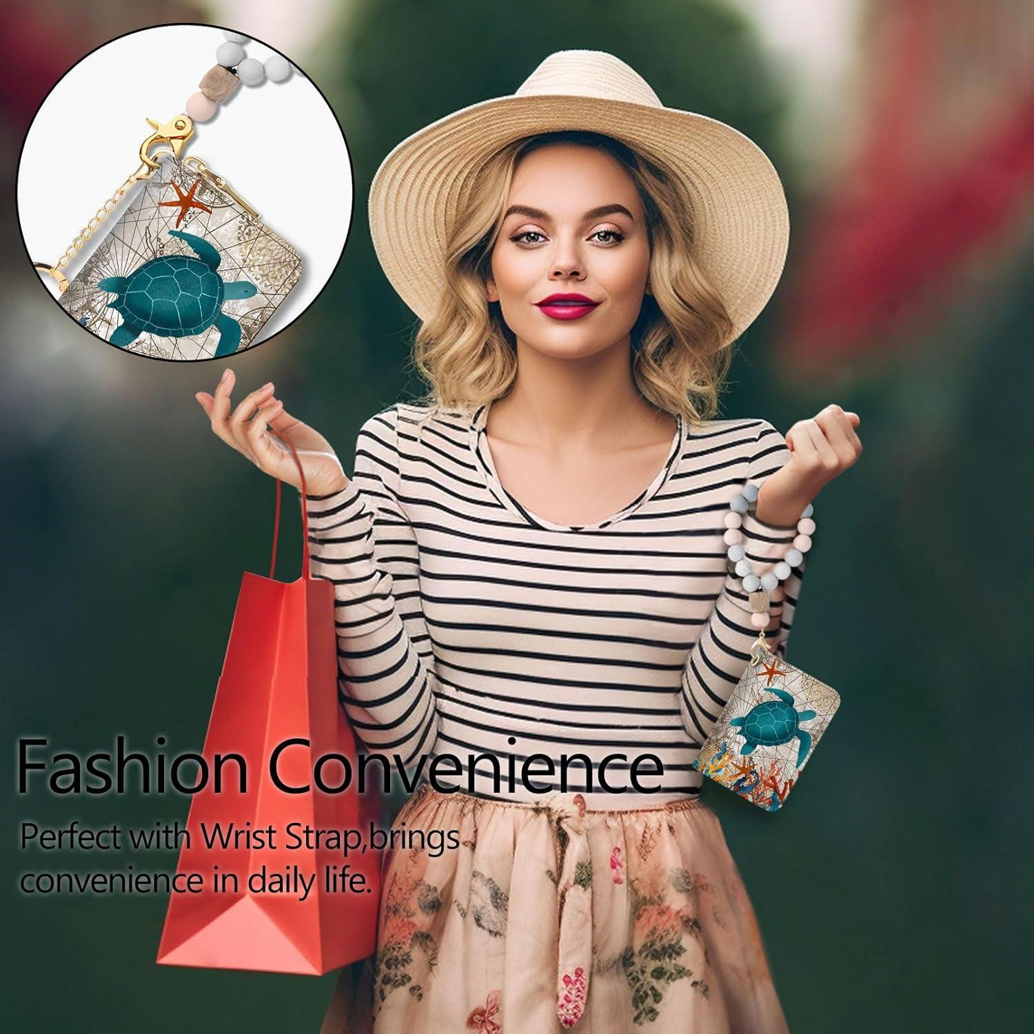 Billetera RFID para Mujeres Blusabaca Tortuga con Llavero