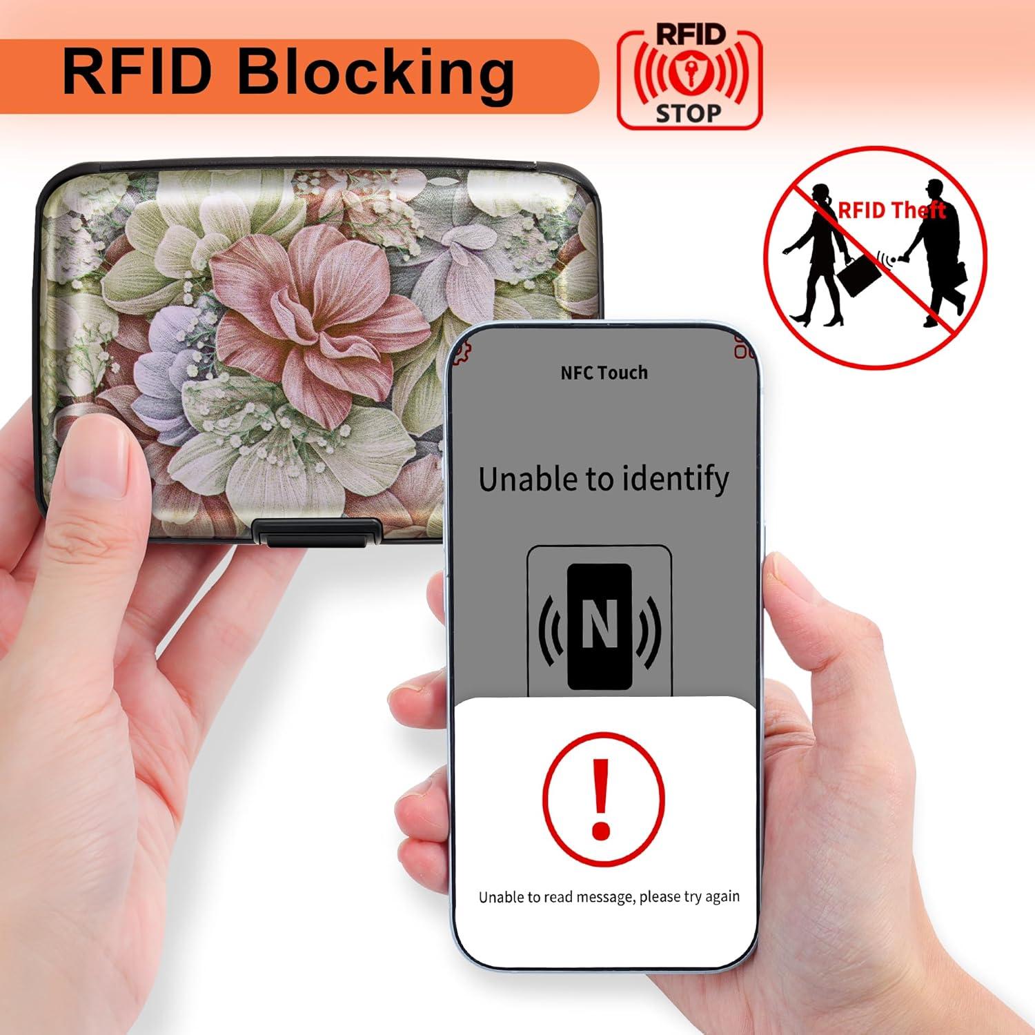 Portatarjetas de Crédito Mayski Aluminio Bloqueo RFID Mini