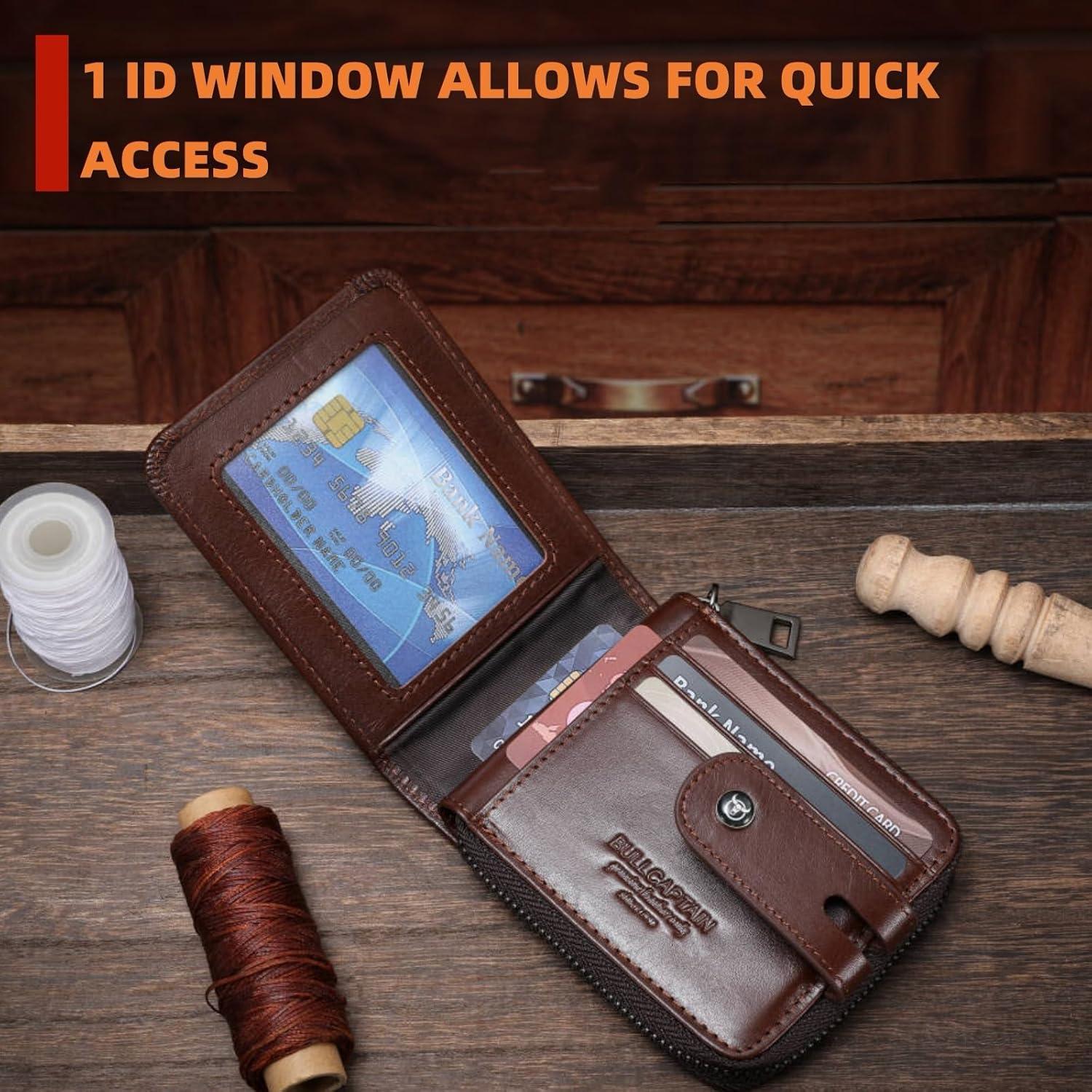 Cartera de Cuero Genuino BULLCAPTAIN T23 con Bloqueo RFID