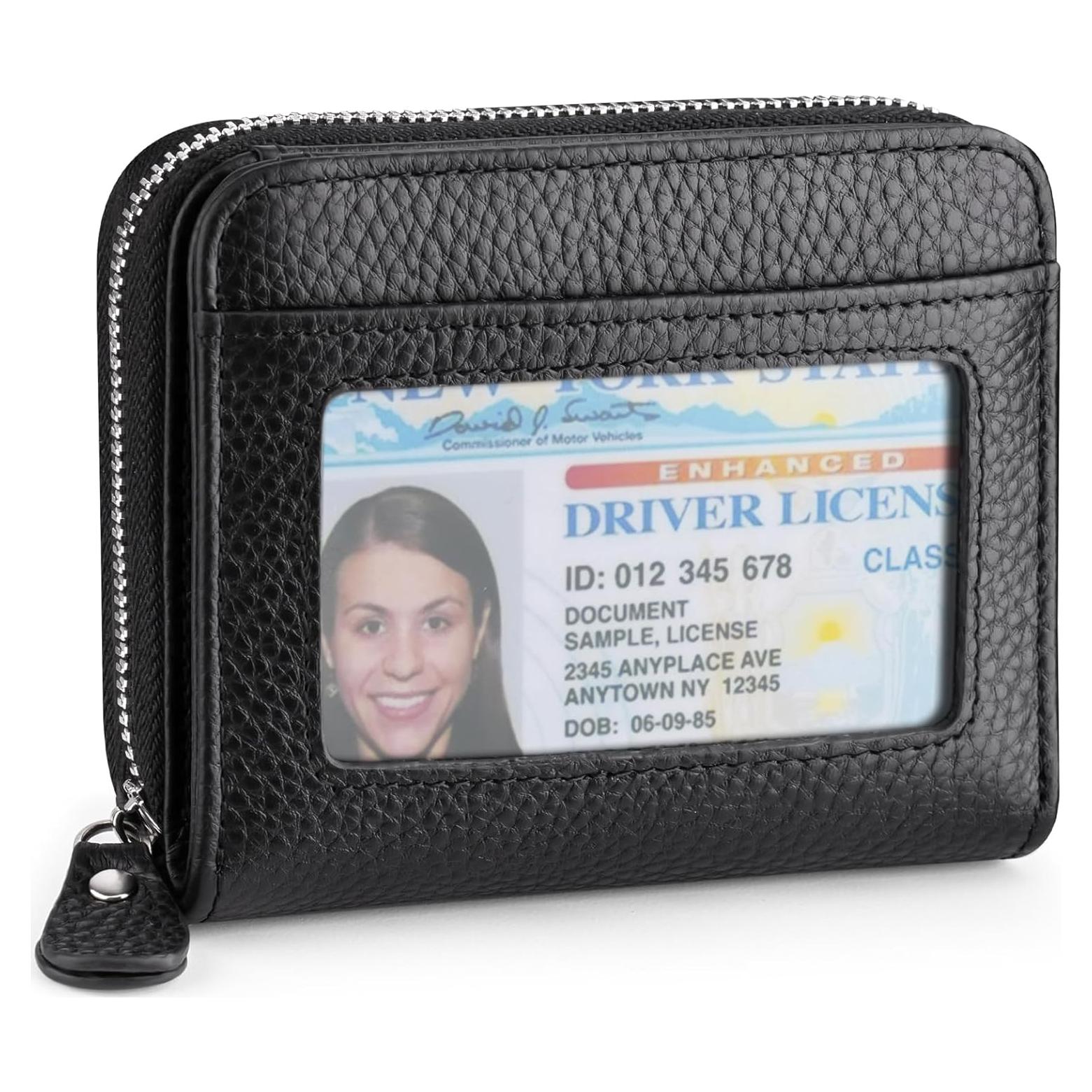 Billetera Pequeña de Cuero Genuino XINNSTAR con Bloqueo RFID