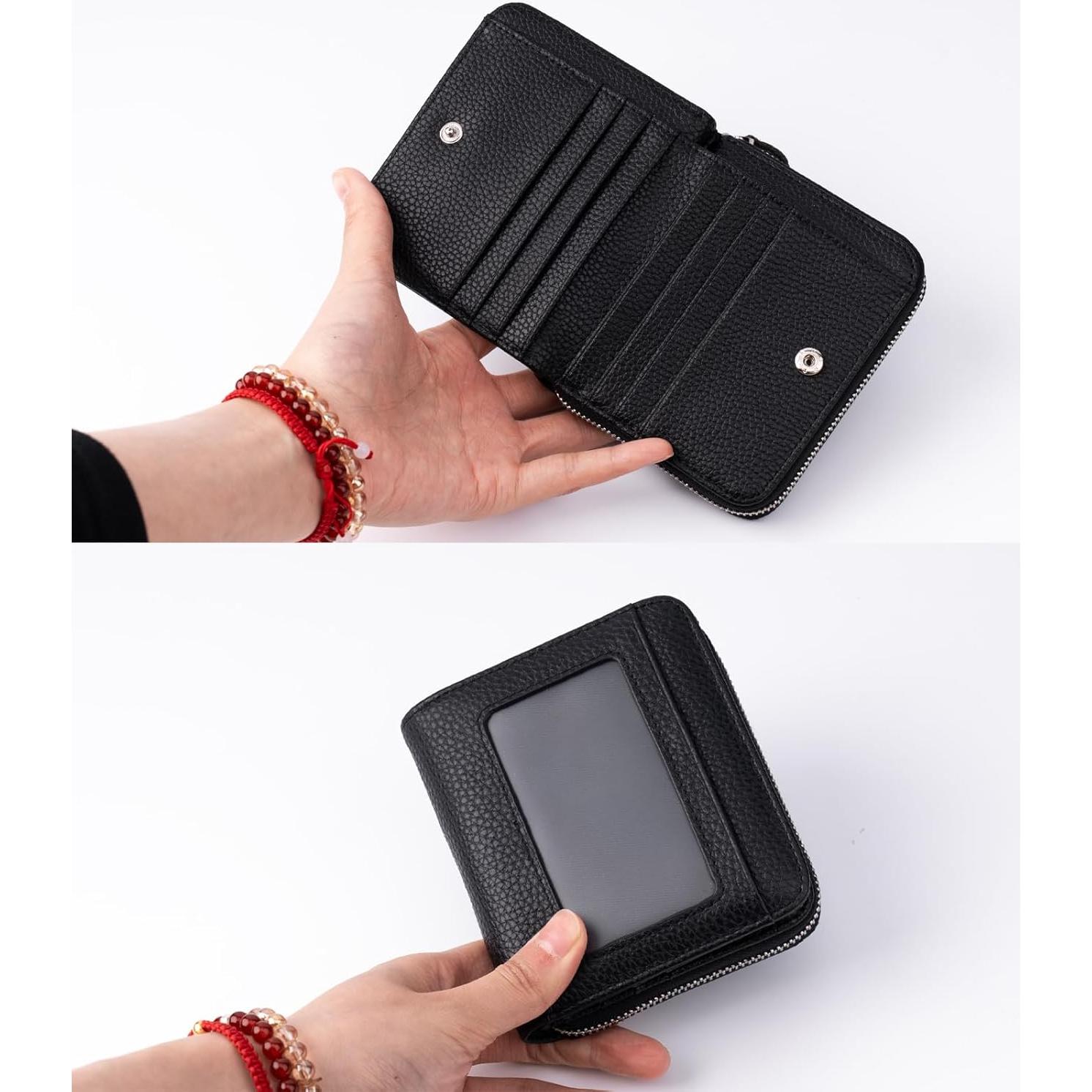 Billetera Pequeña de Cuero Genuino XINNSTAR con Bloqueo RFID