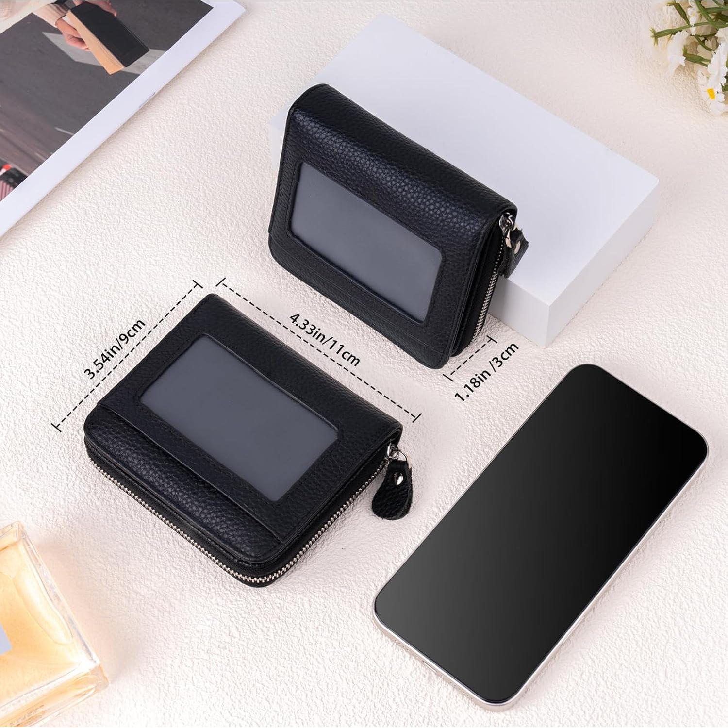 Billetera Pequeña de Cuero Genuino XINNSTAR con Bloqueo RFID