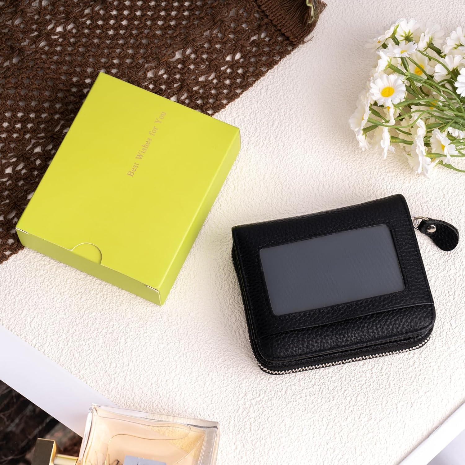 Billetera Pequeña de Cuero Genuino XINNSTAR con Bloqueo RFID