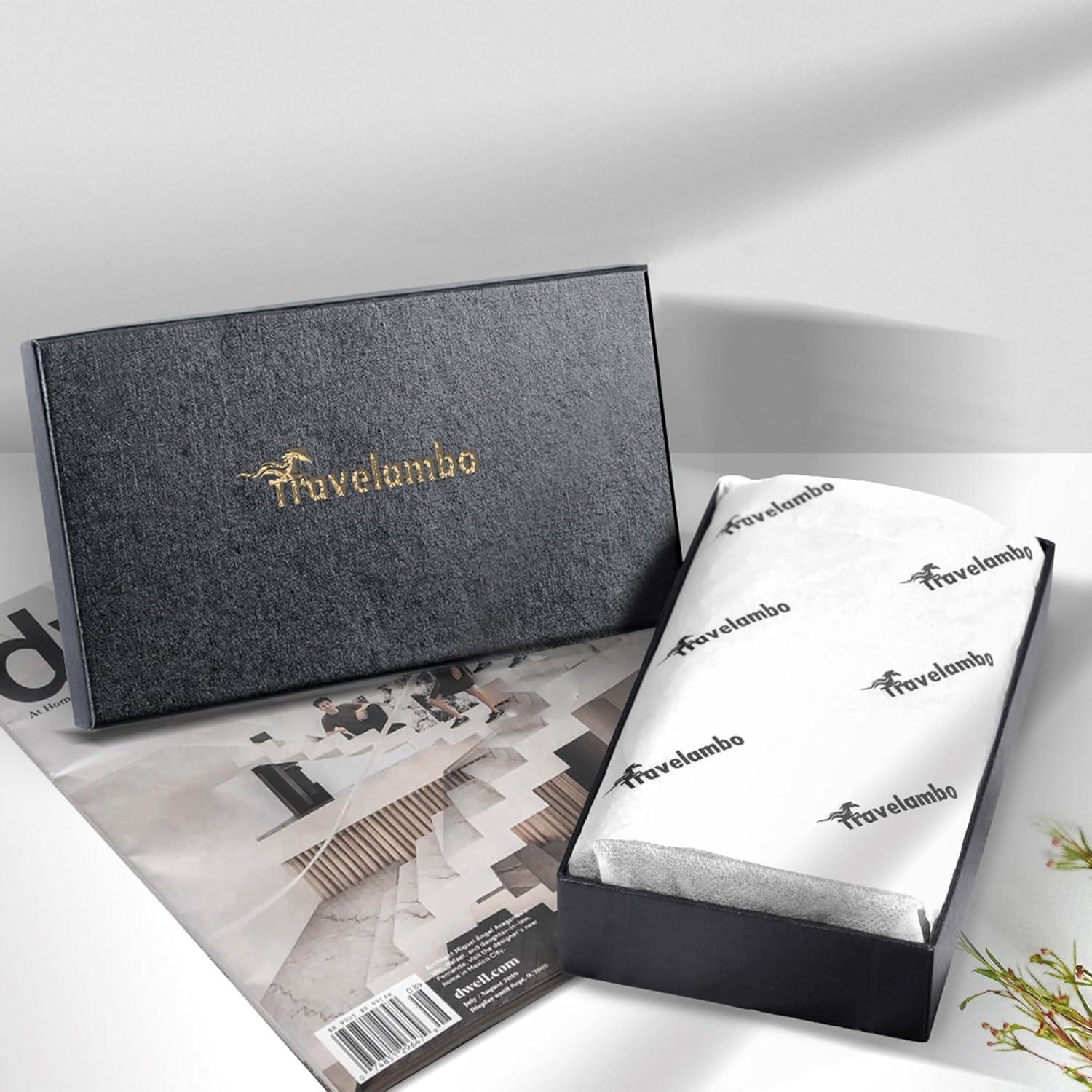 Billetera de Mujer Travelambo RFID Clutch Trifold Negra