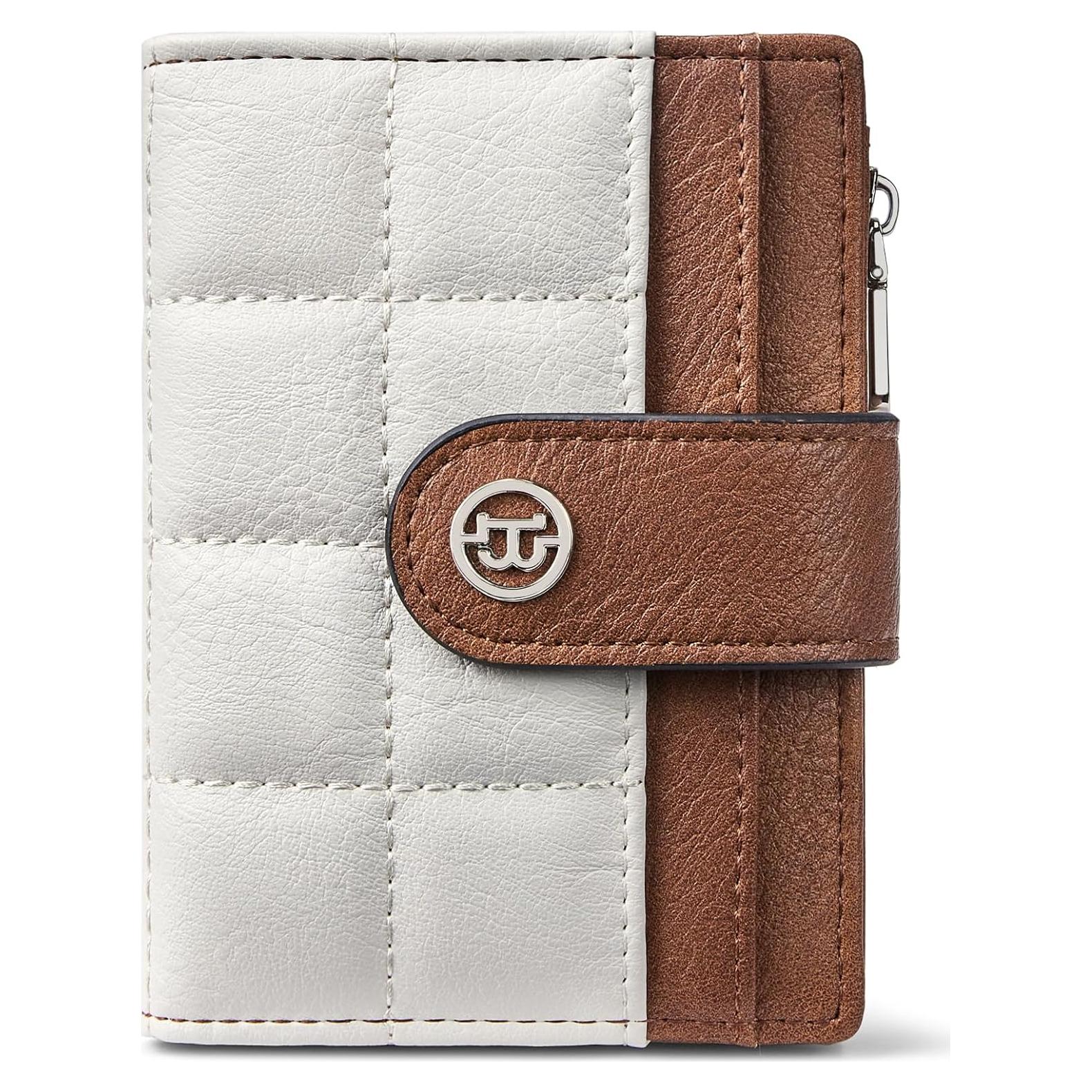 Cartera Pequeña BOSTANTEN de Cuero con Bloqueo RFID Beige