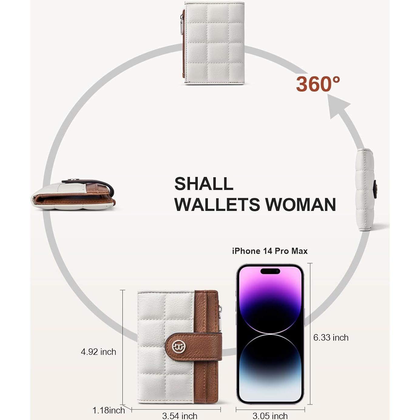 Cartera Pequeña BOSTANTEN de Cuero con Bloqueo RFID Beige