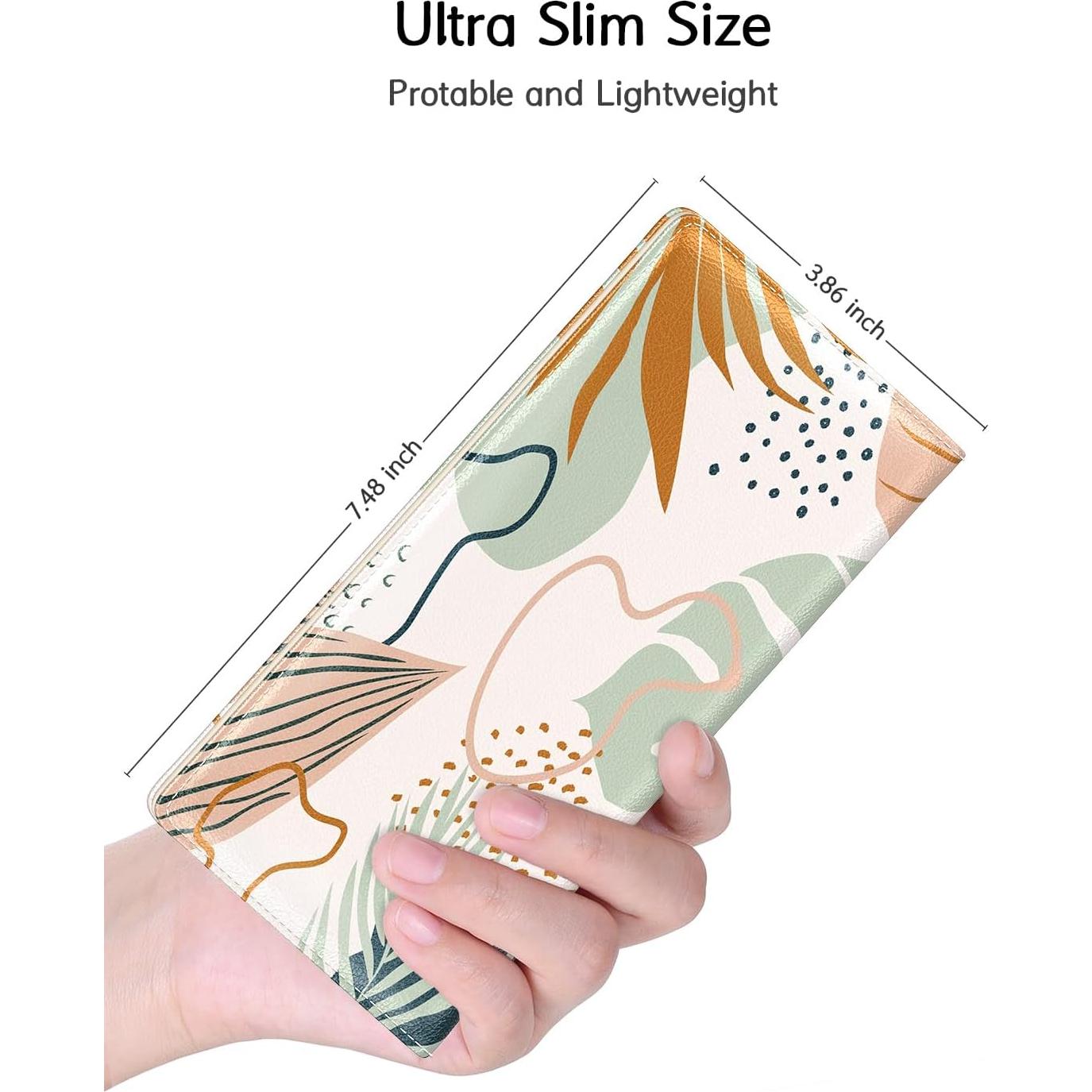 Billetera RFID Delgada para Mujeres Nipichsha - Hojas Boho