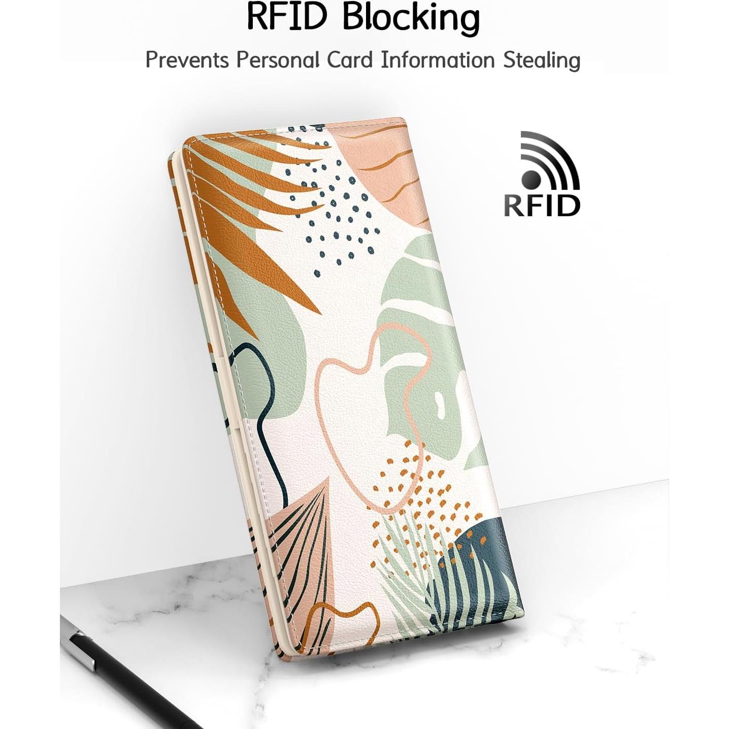 Billetera RFID Delgada para Mujeres Nipichsha - Hojas Boho