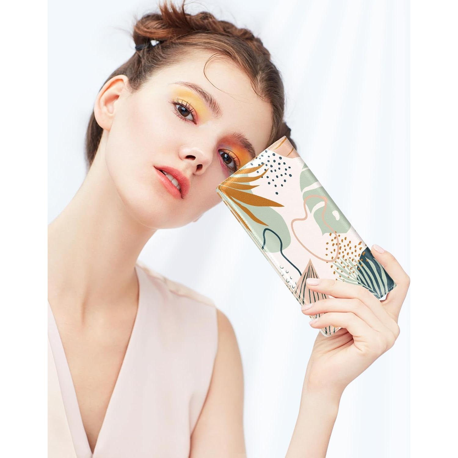 Billetera RFID Delgada para Mujeres Nipichsha - Hojas Boho