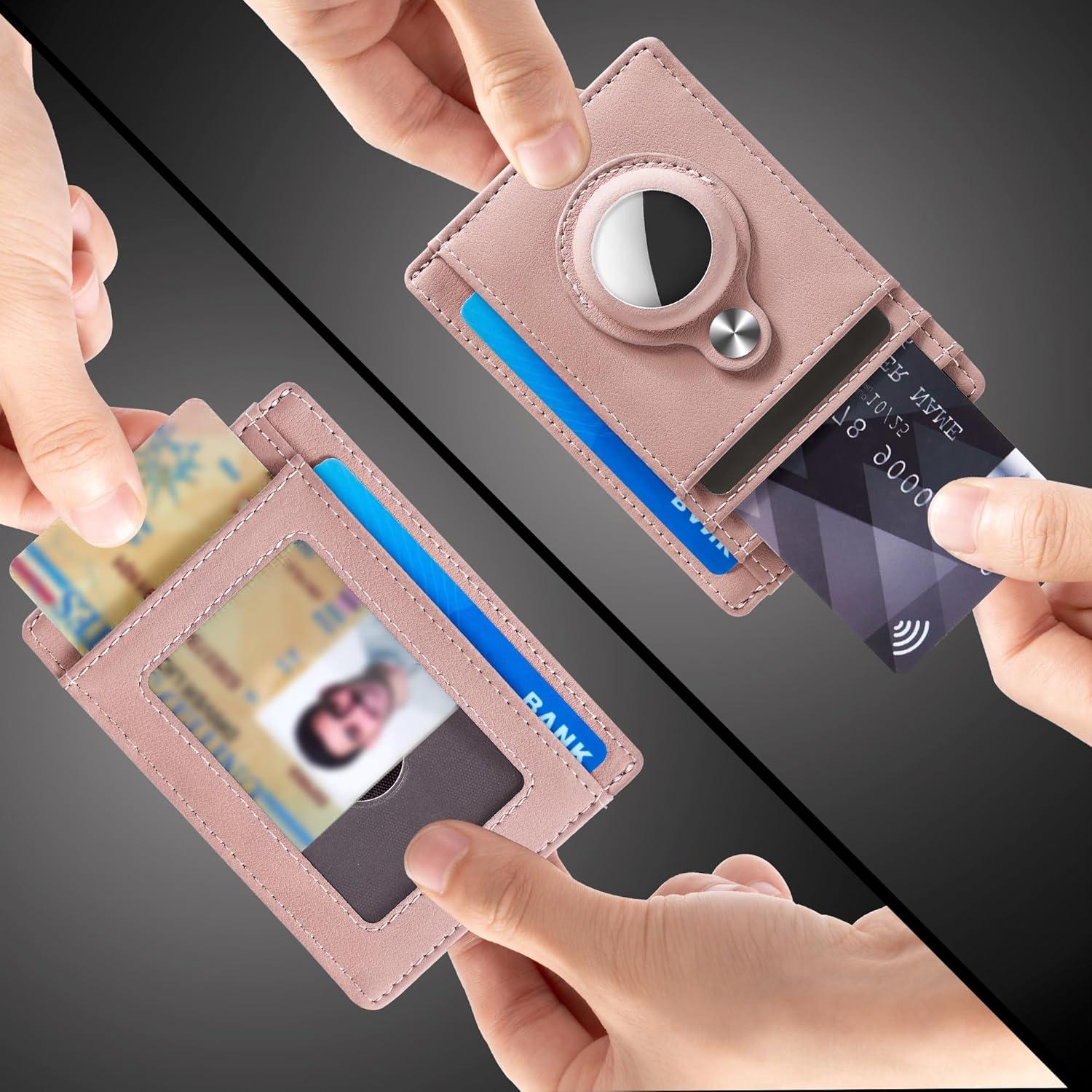 Billetera Slim Minimalista Hawanik con Soporte para AirTag RFID