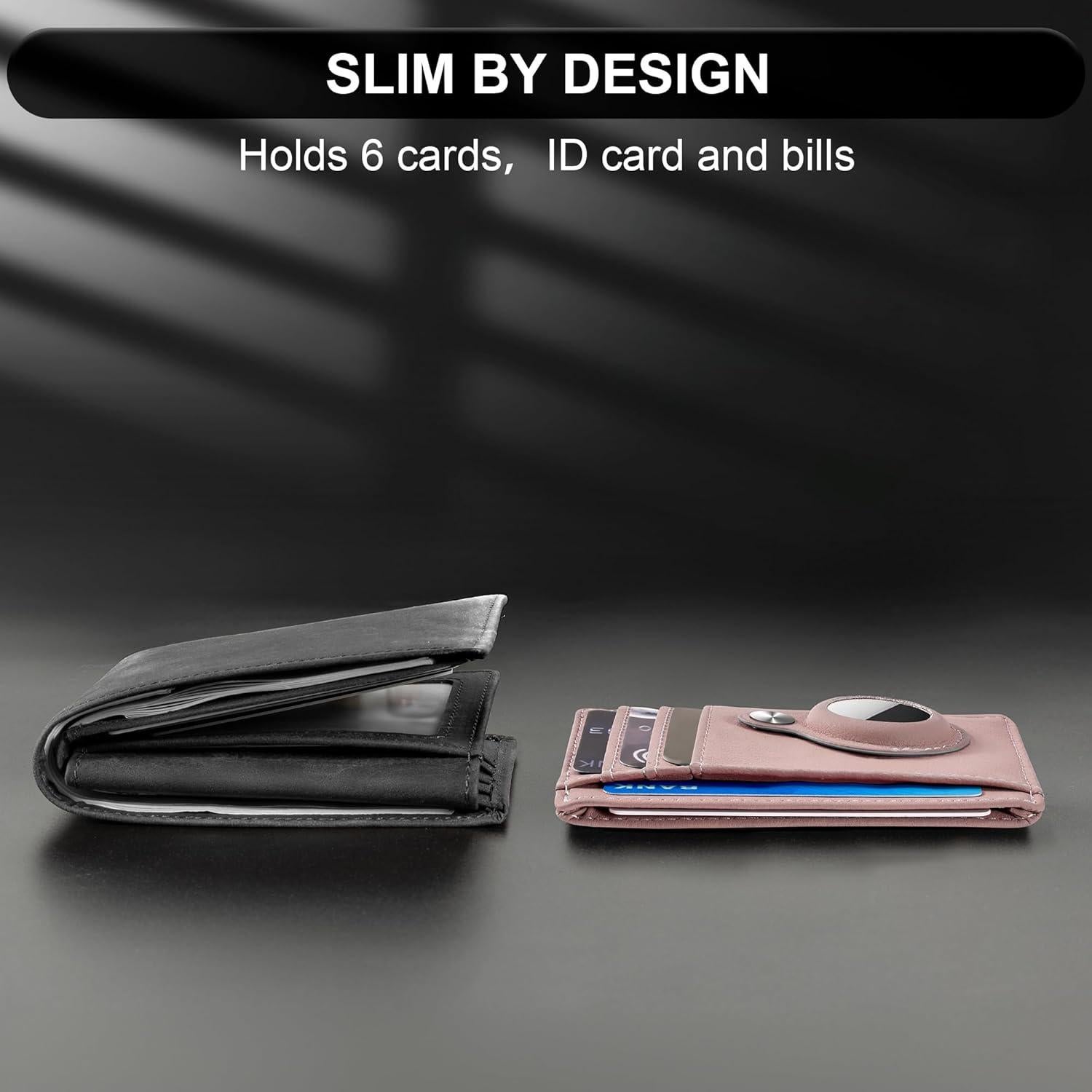 Billetera Slim Minimalista Hawanik con Soporte para AirTag RFID