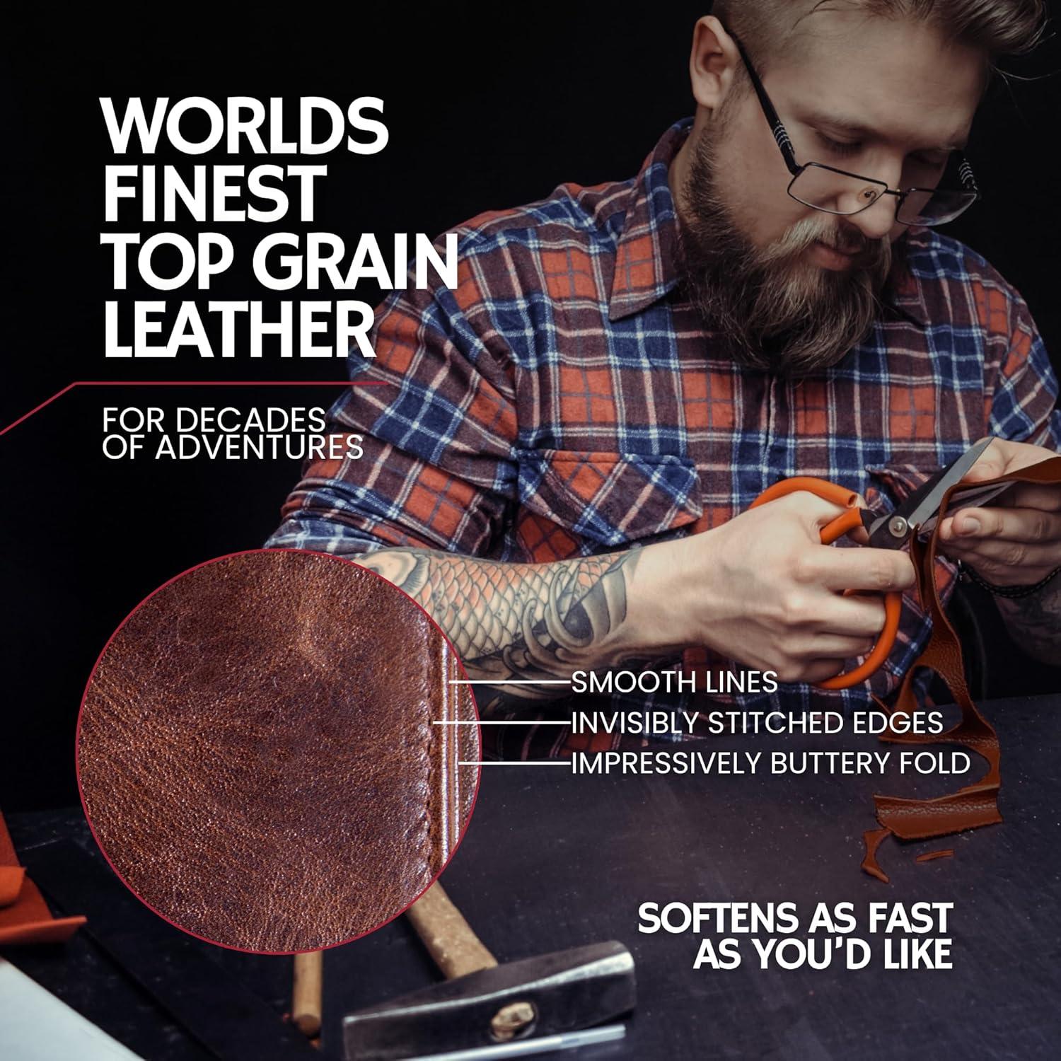 Cartera Trifolio de Cuero Bull Guard con RFID para Hombre