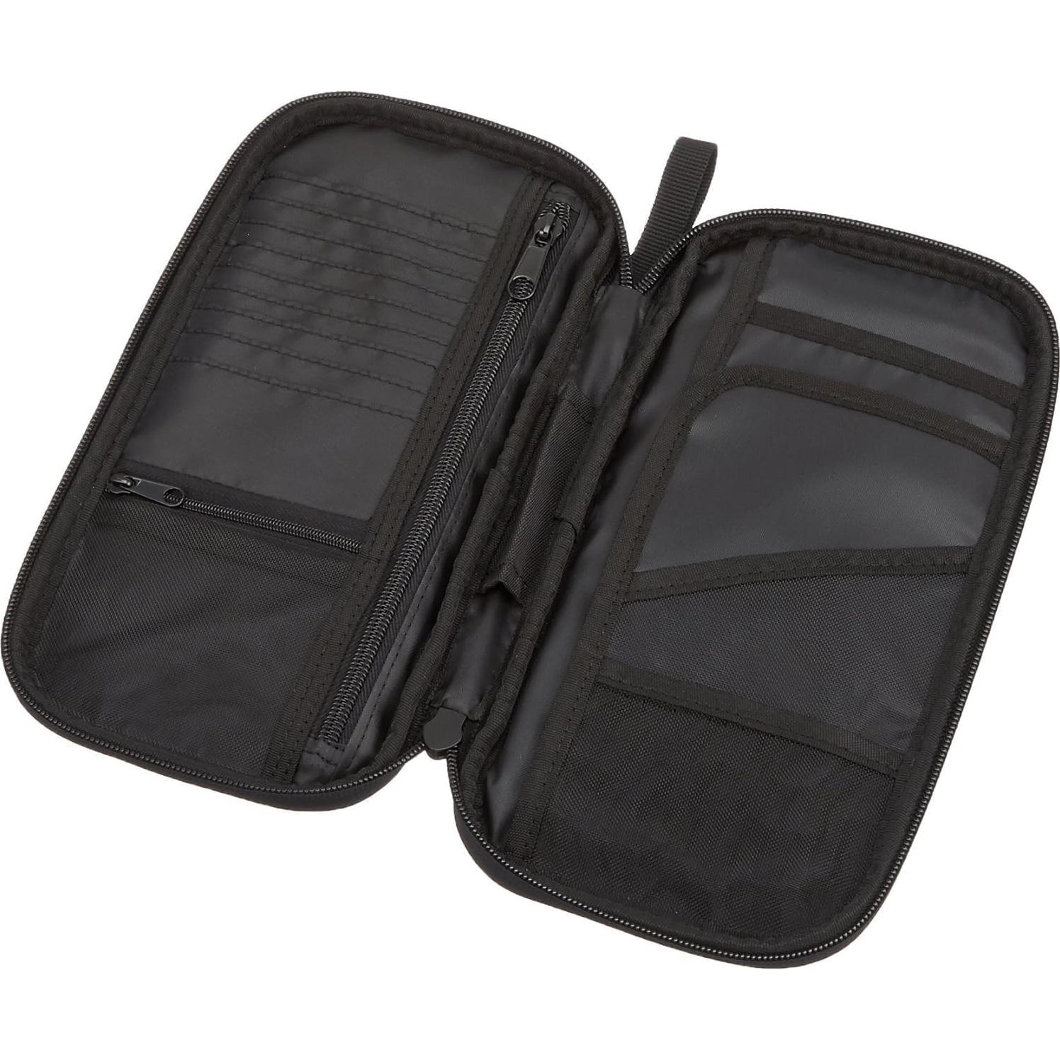 Billetera organizadora de pasaporte Amazon Basics RFID 26x14cm