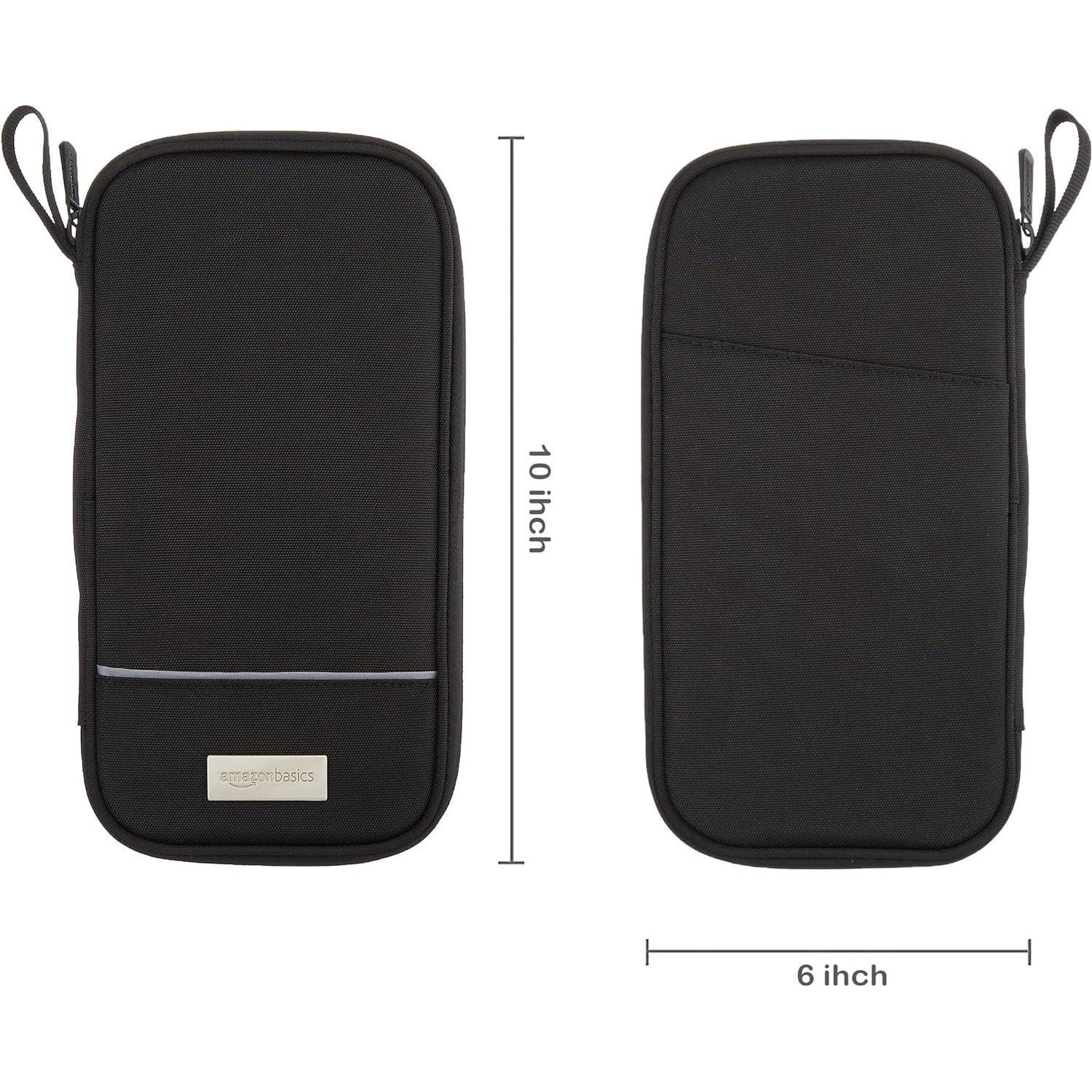 Billetera organizadora de pasaporte Amazon Basics RFID 26x14cm