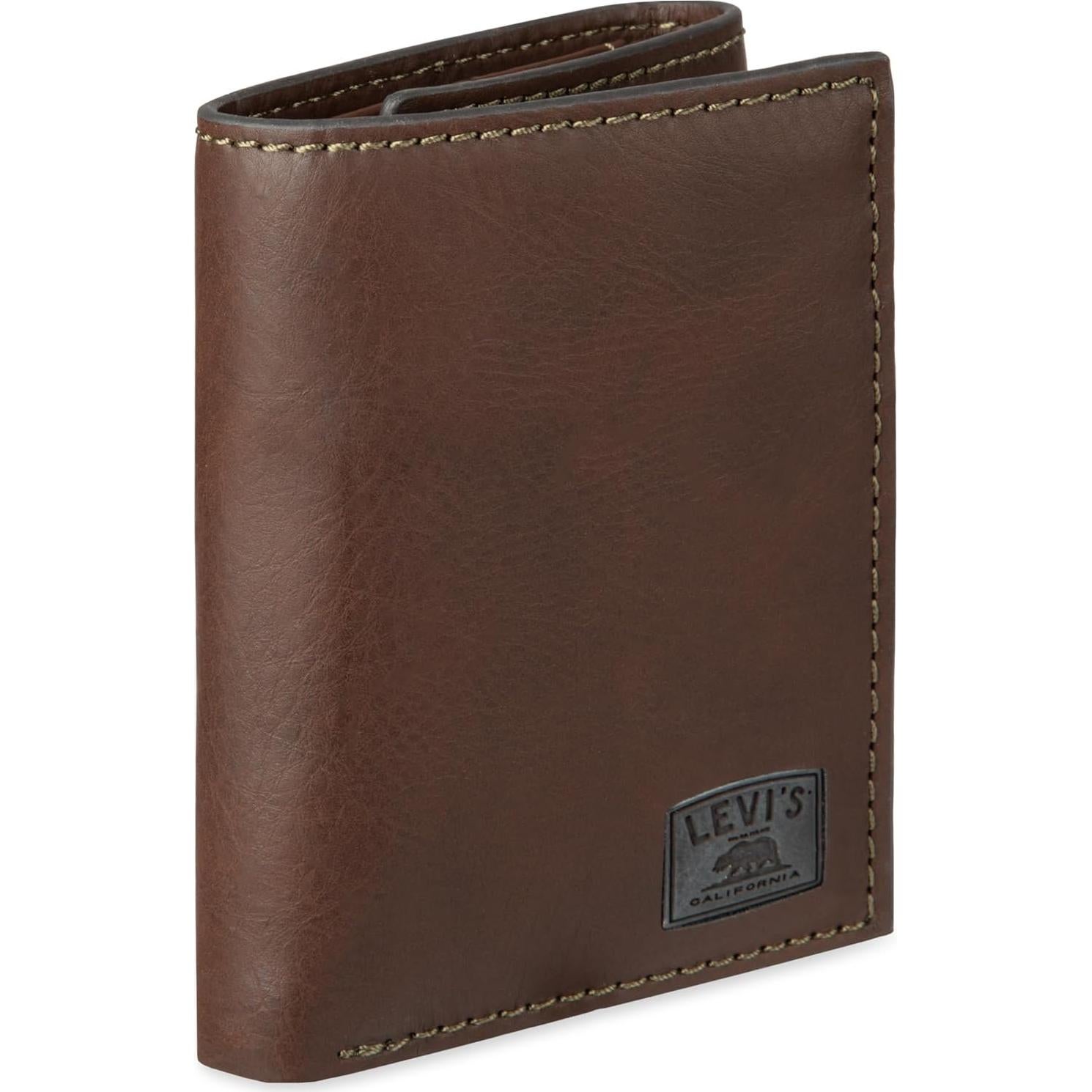 Billetera Trifold Hombre Levi's - Elegante, Delgada, 6 Ranuras