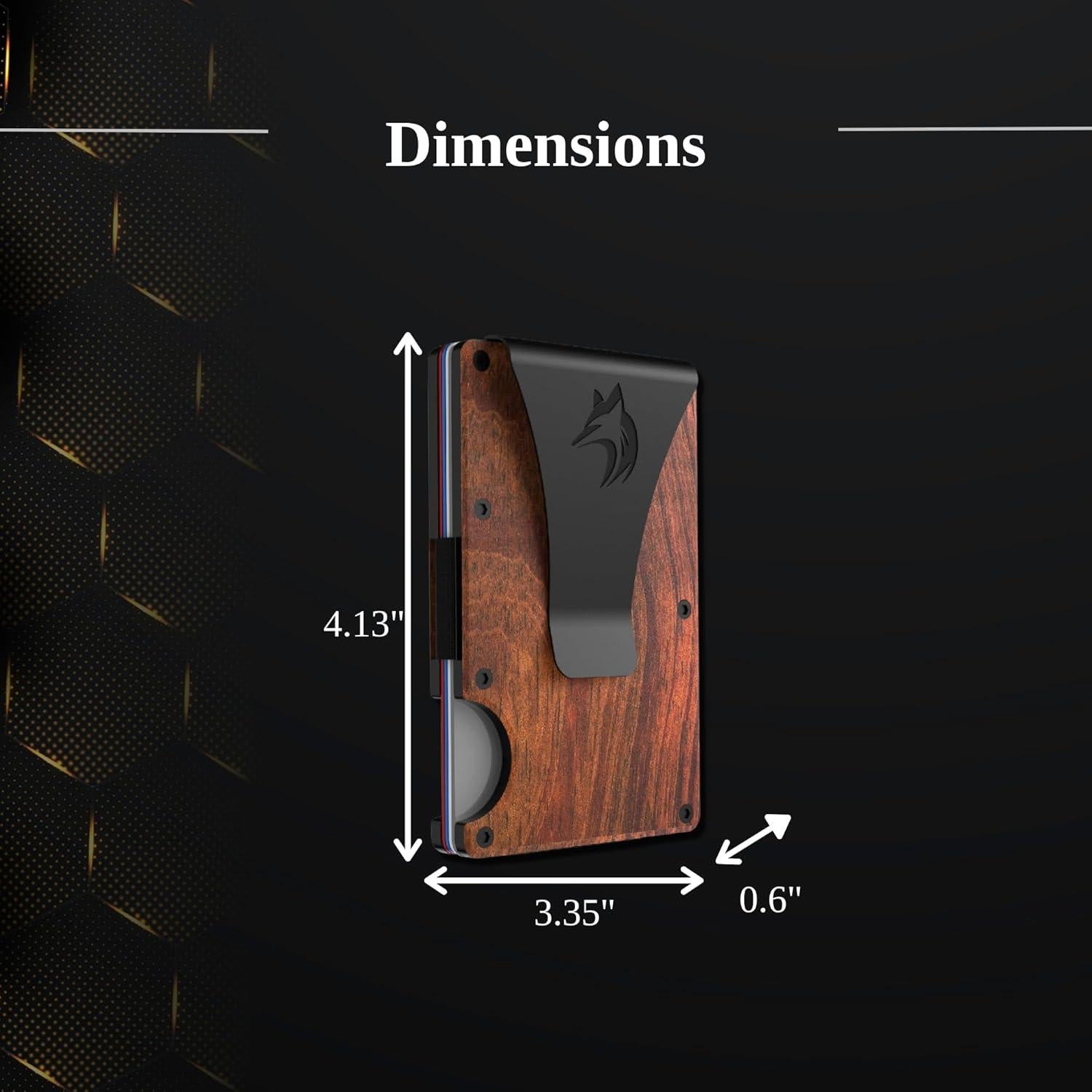 Cartera de Metal TRAVELINGO para Hombres RFID Slim Nogal