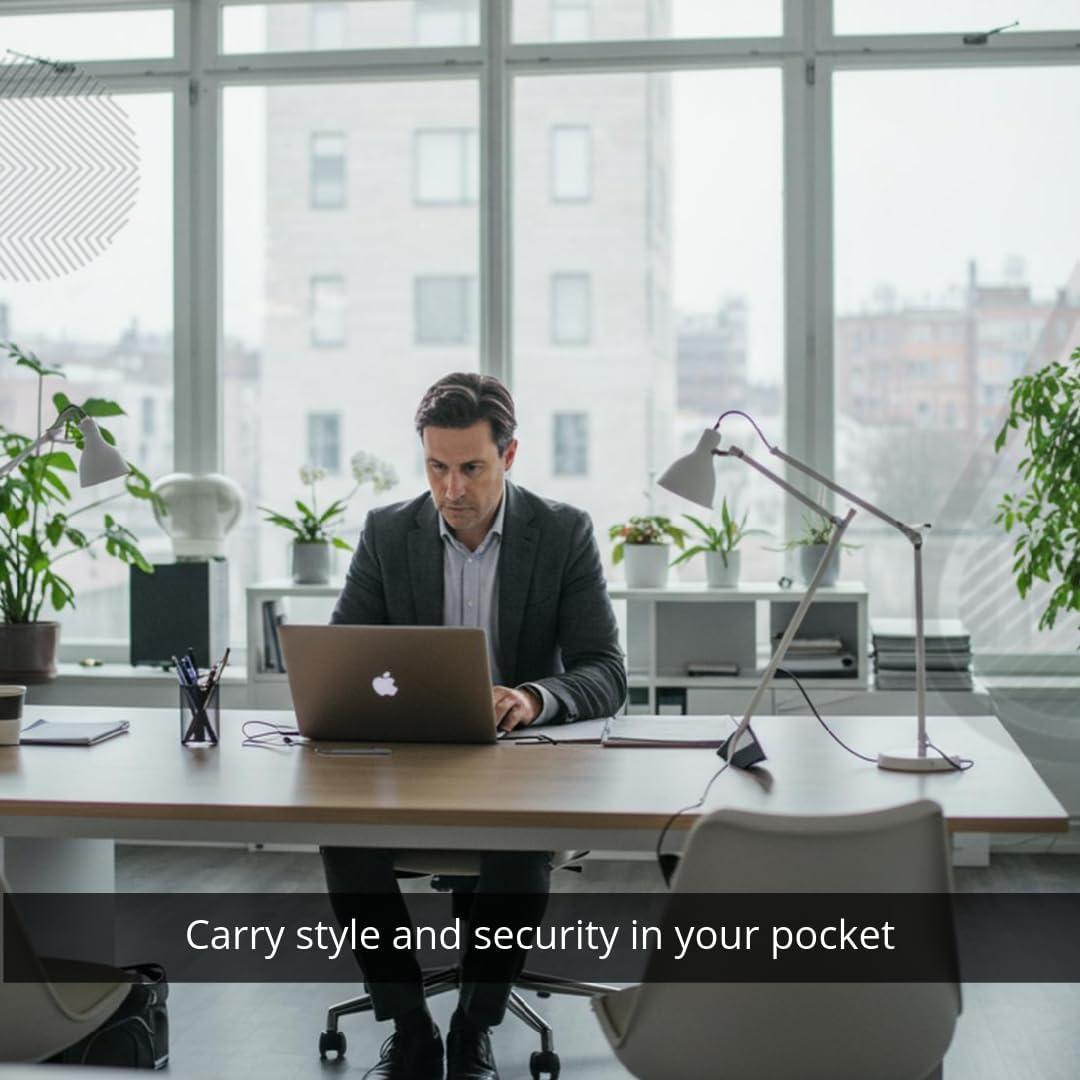 Cartera de Metal TRAVELINGO para Hombres RFID Slim Nogal