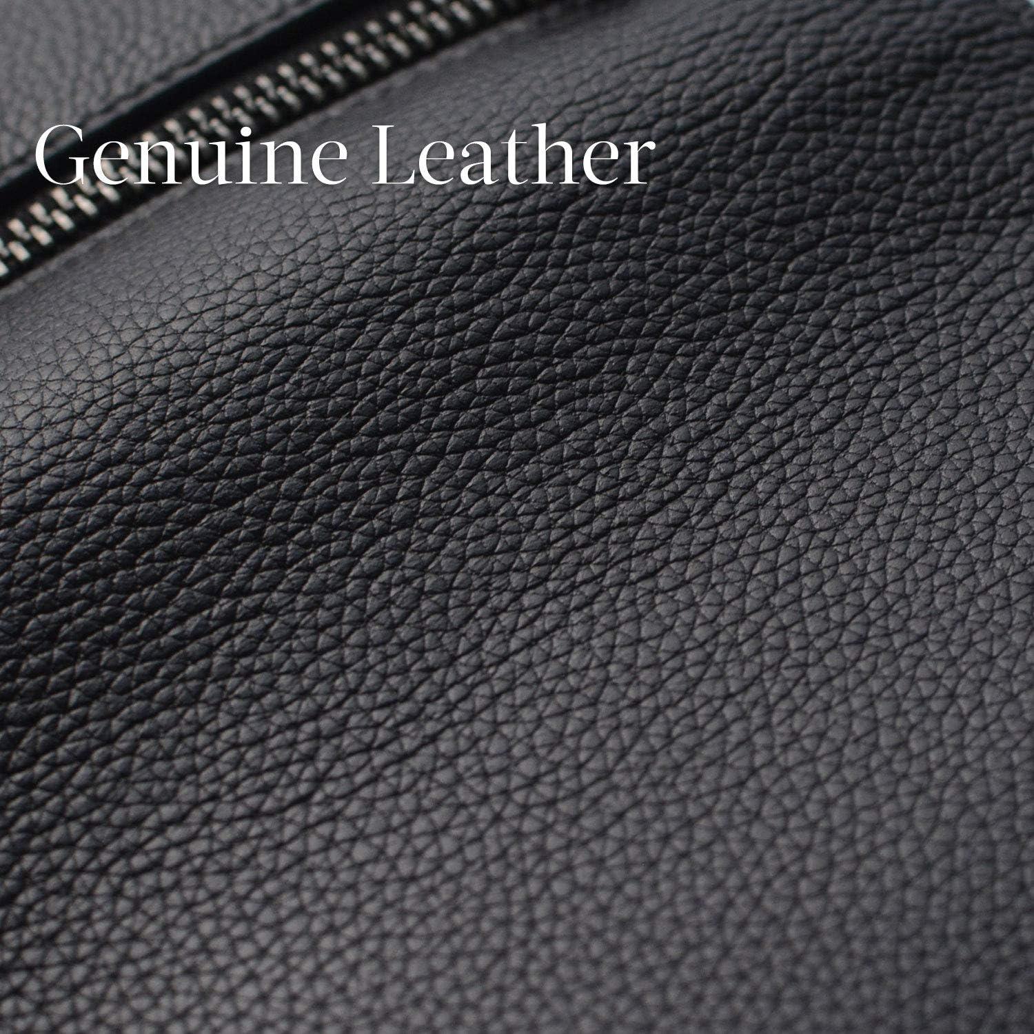 Cartera Bveyzi de Cuero Genuino RFID para Mujeres - Negro