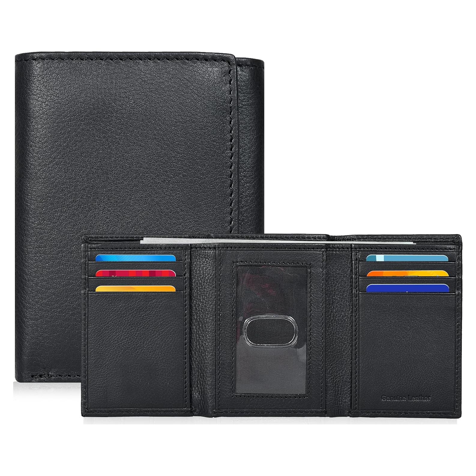 Cartera Trifold de Cuero Clifton Heritage con Bloqueo RFID